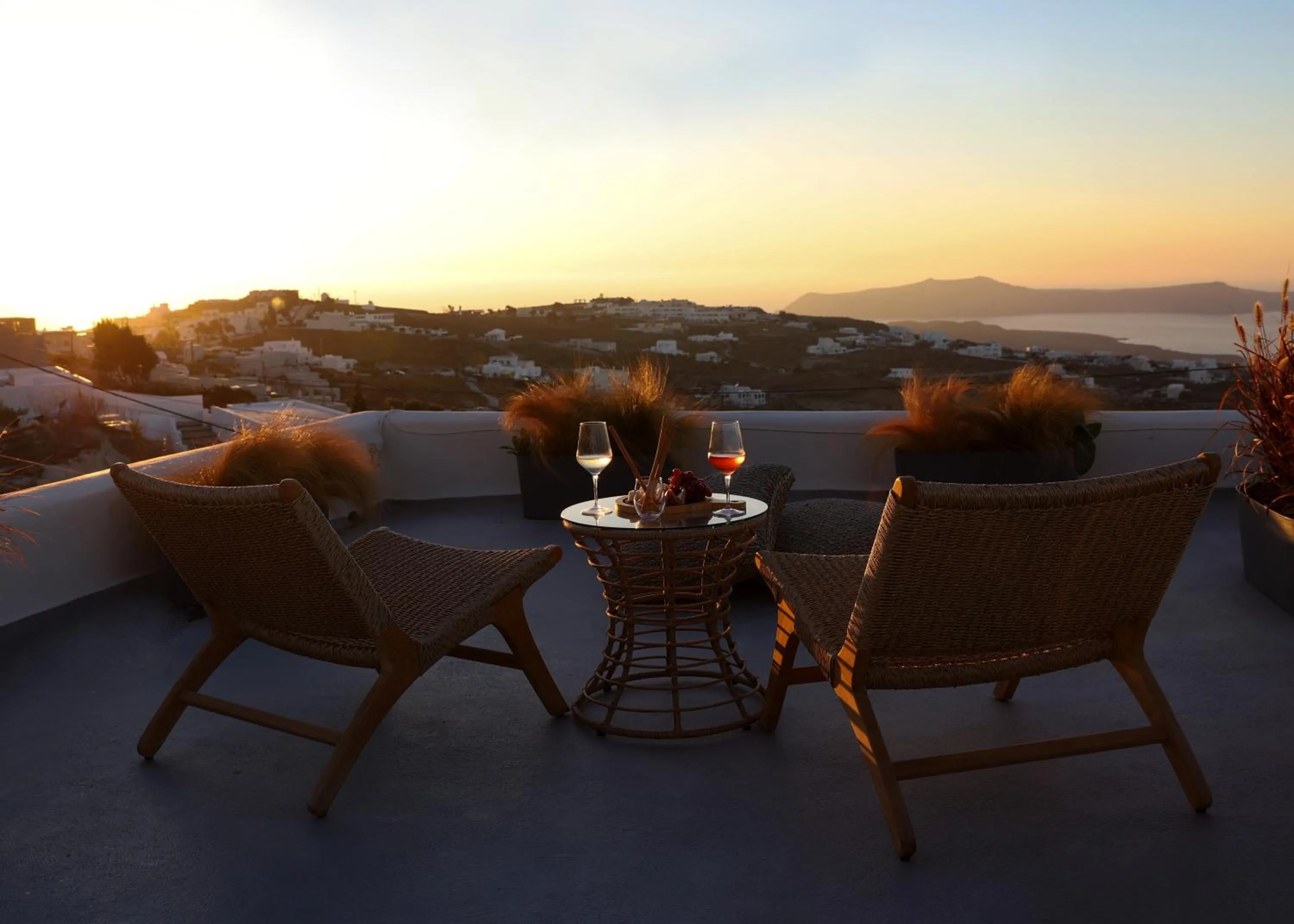 Patio in Arxegono Cave Houses Santorini