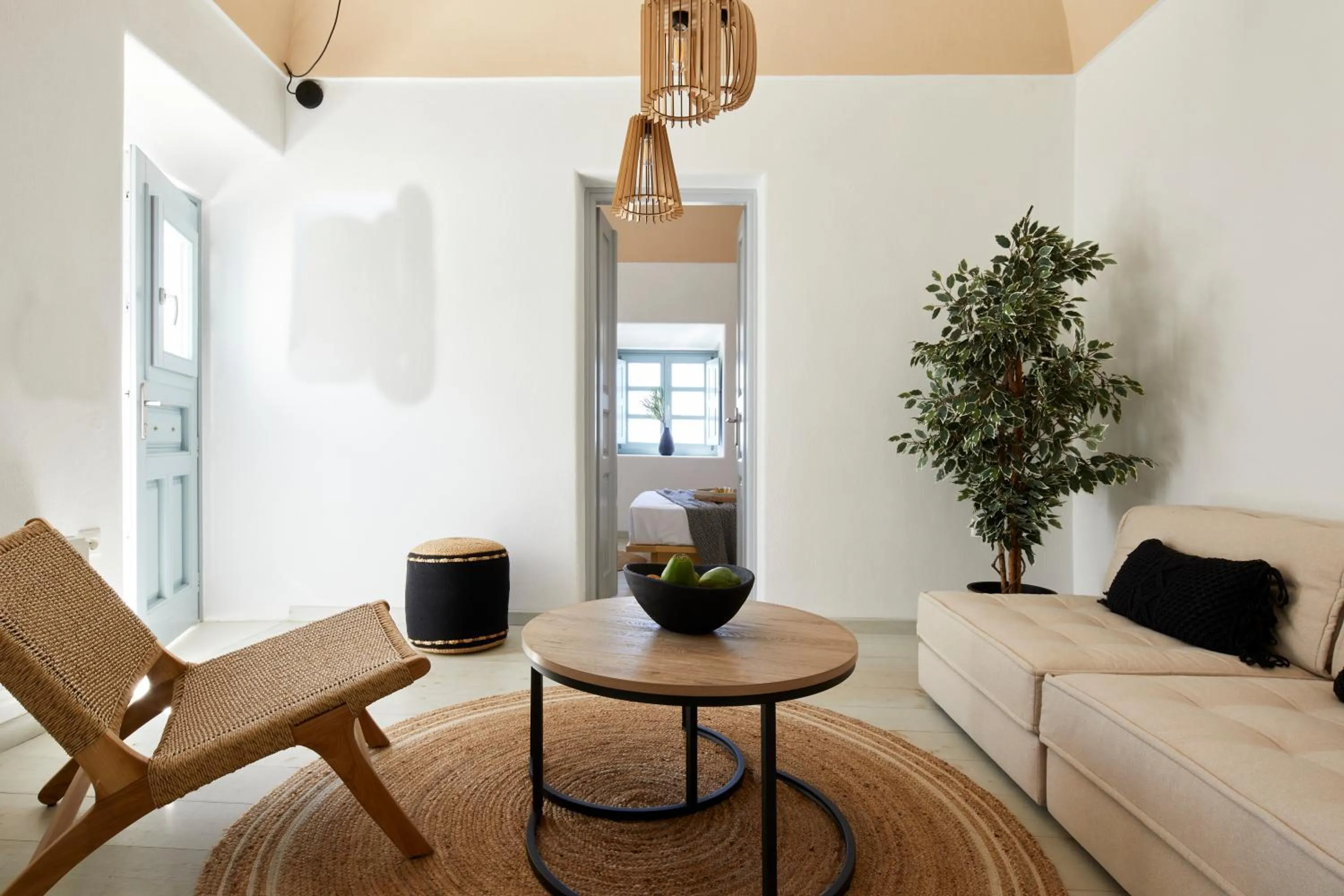 Living room in Arxegono Cave Houses Santorini