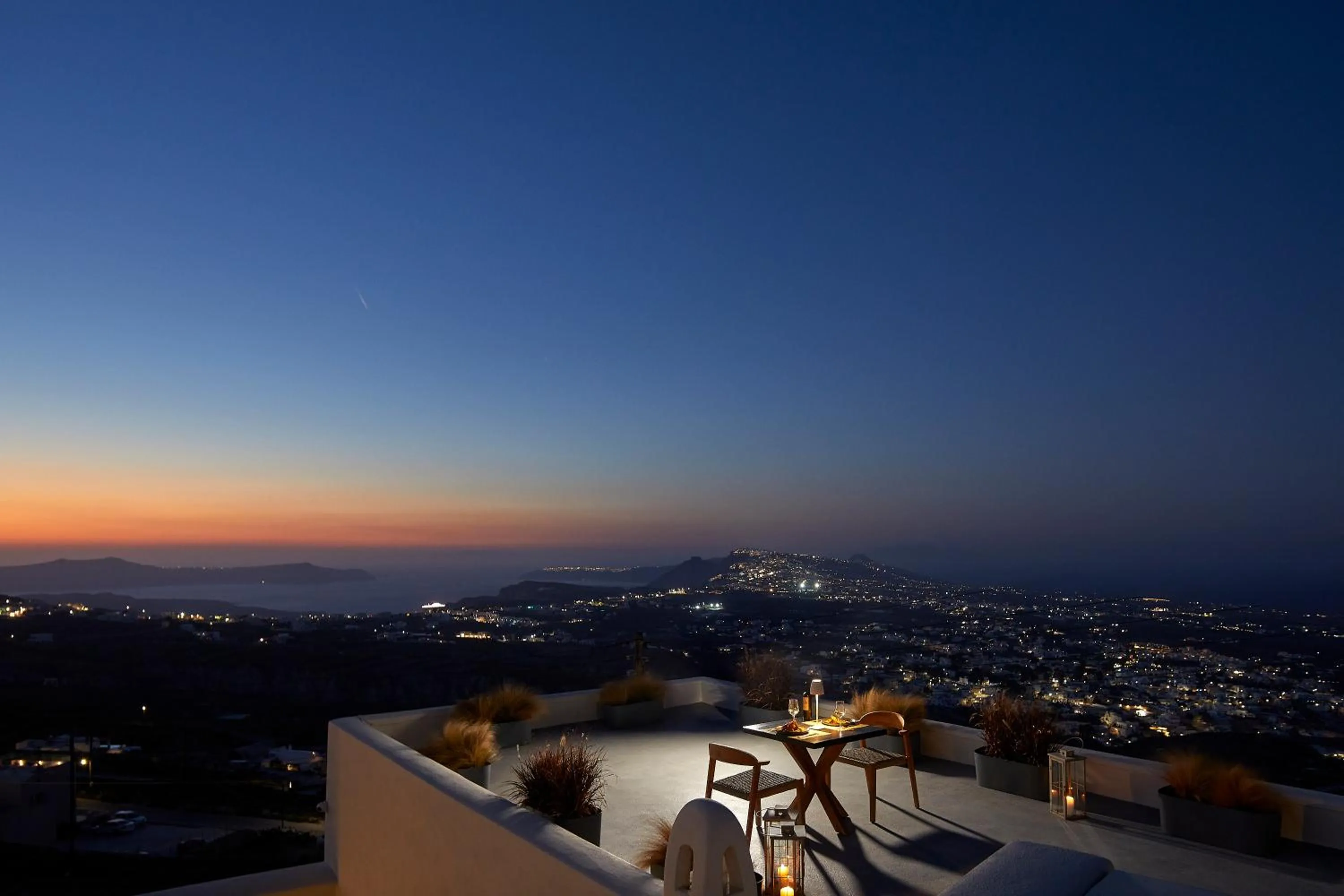 Night in Arxegono Cave Houses Santorini