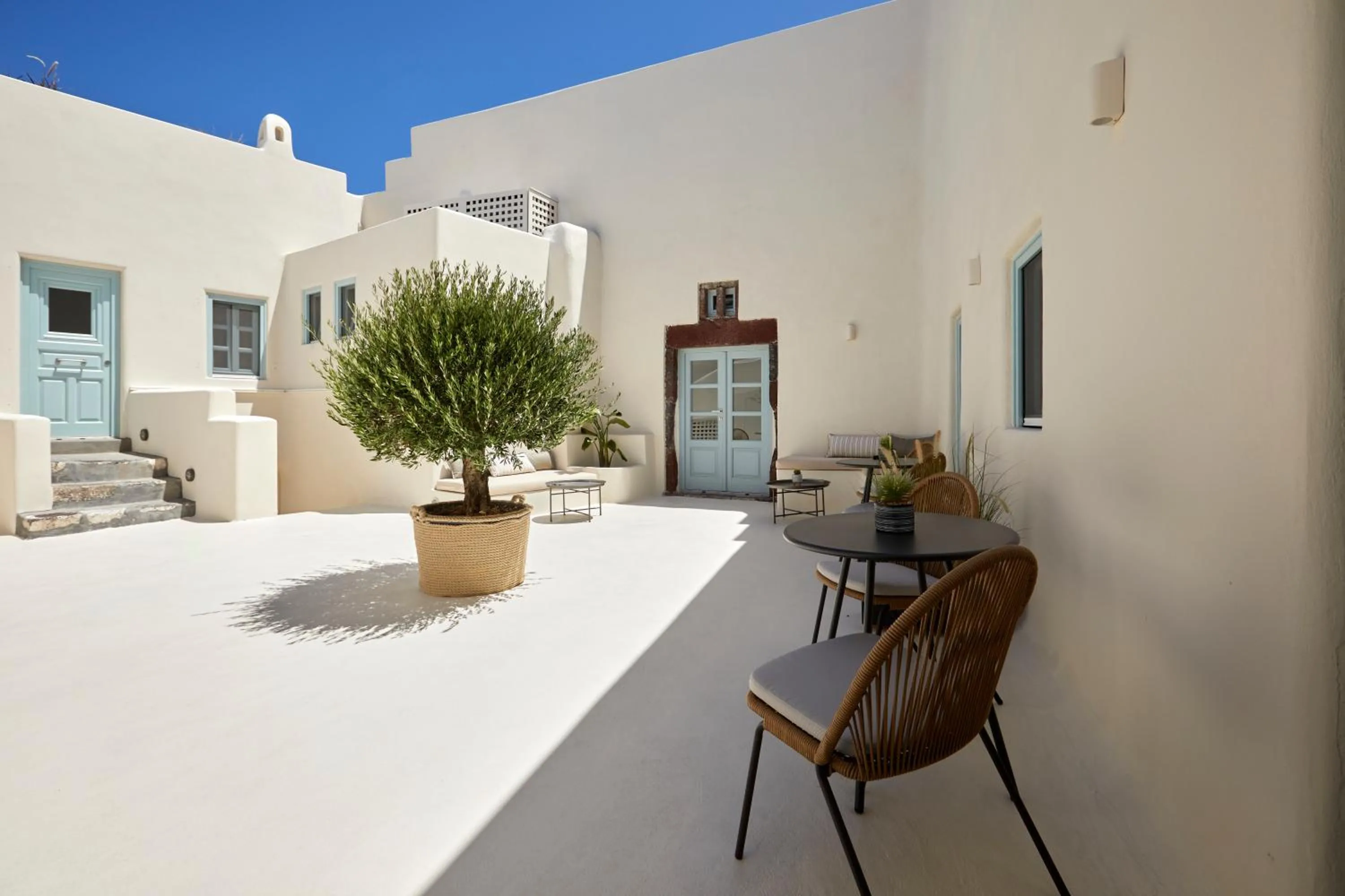 Patio in Arxegono Cave Houses Santorini