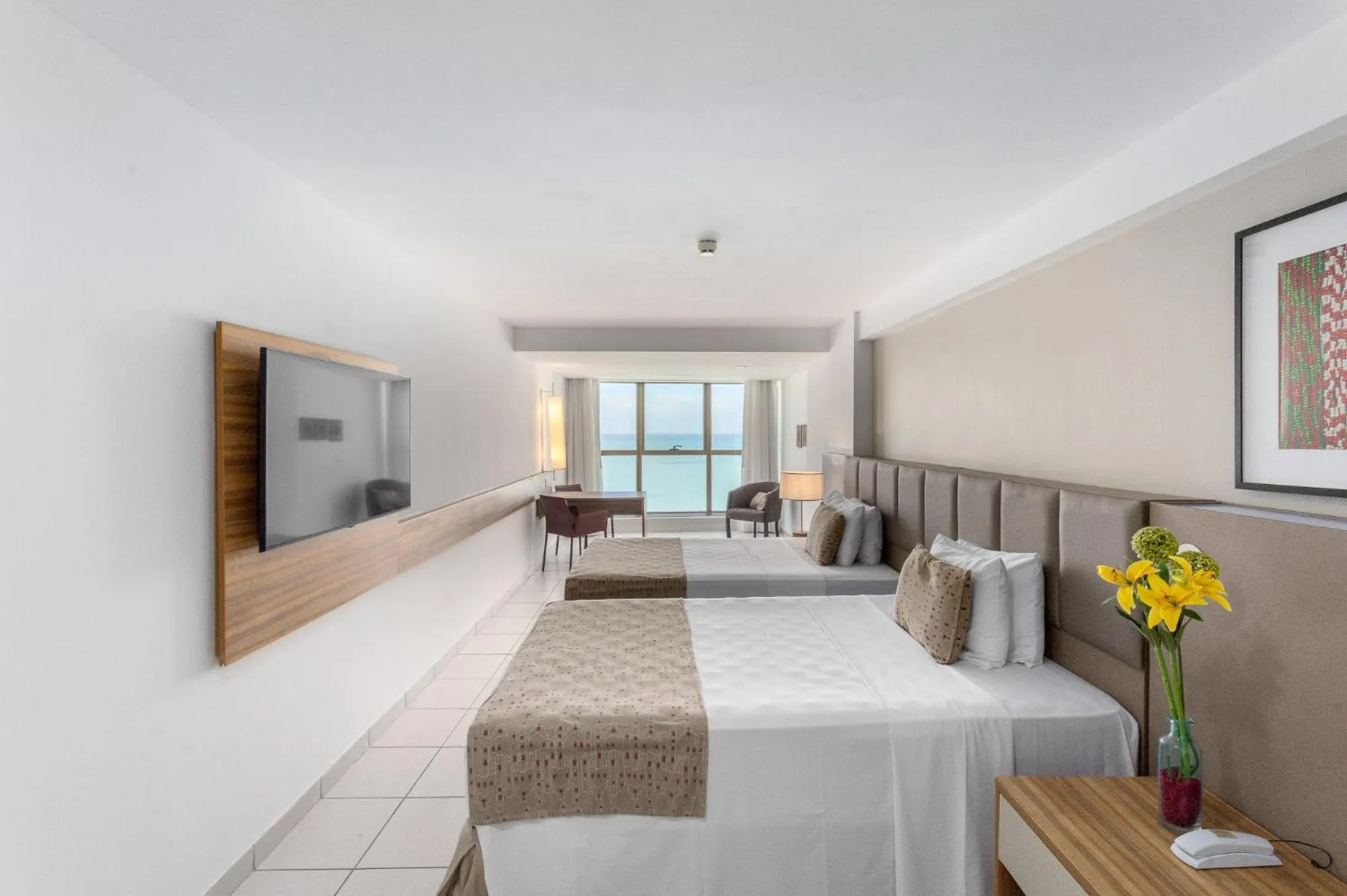 Bed in HY Apartaments & Hotels-Boa Viagem