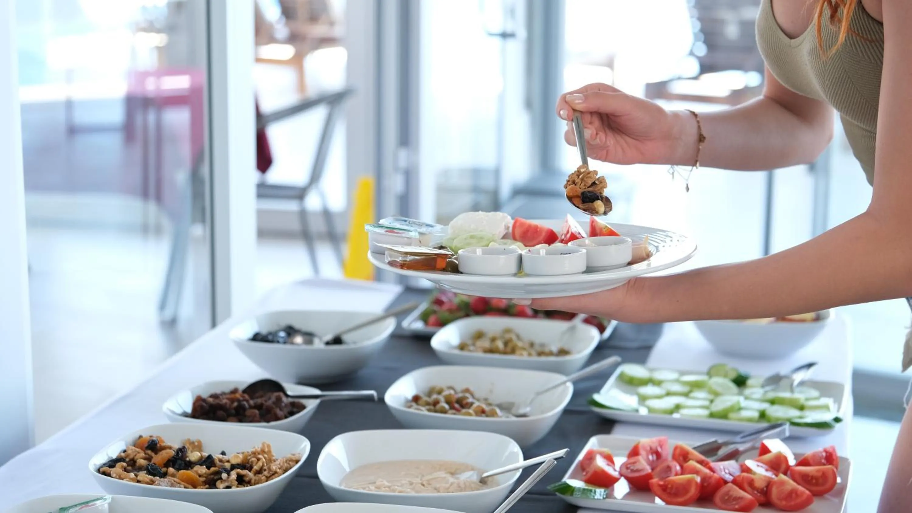 Buffet breakfast in Ni Marin Hotel