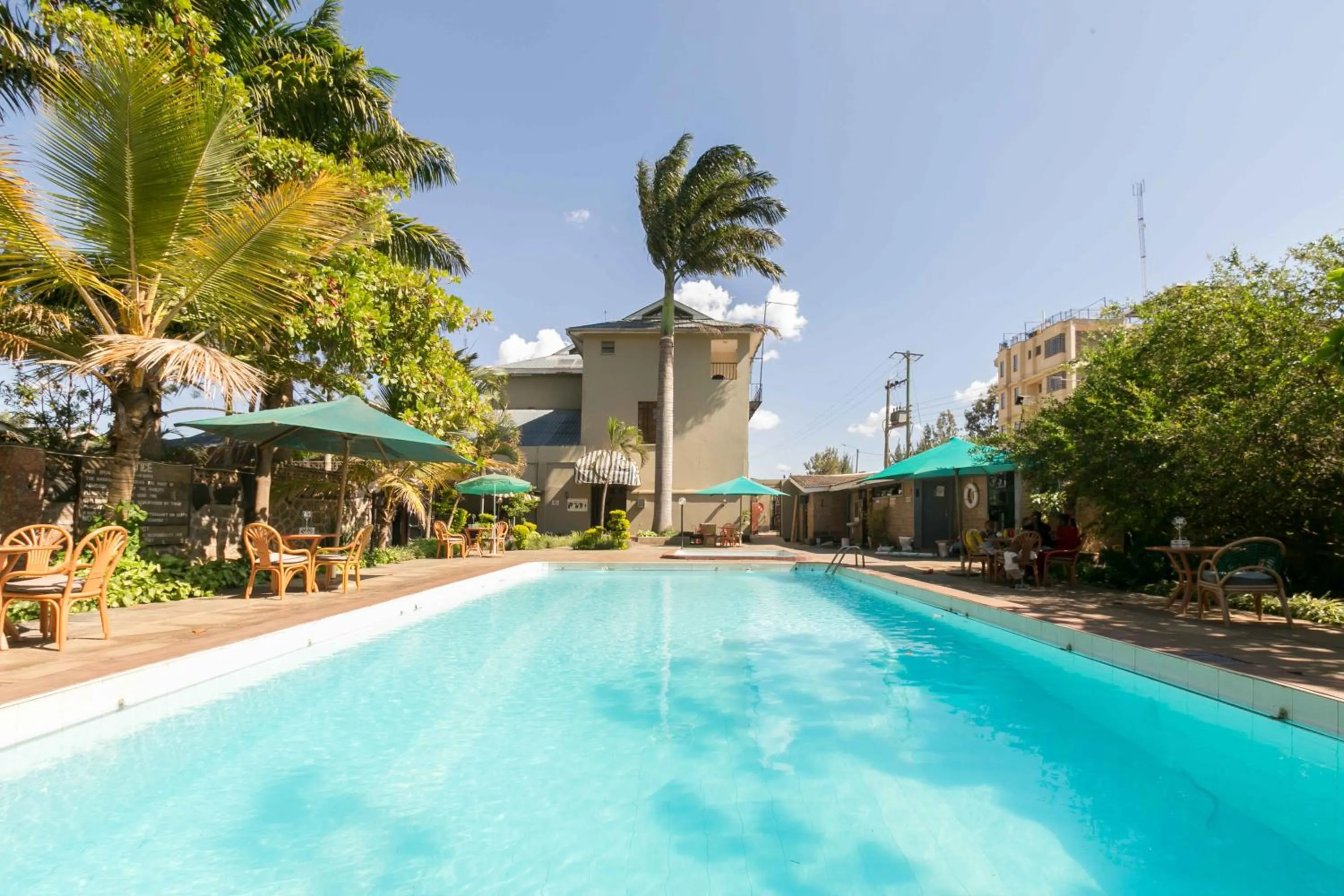 Pool view in Fahari Gardens Hotel