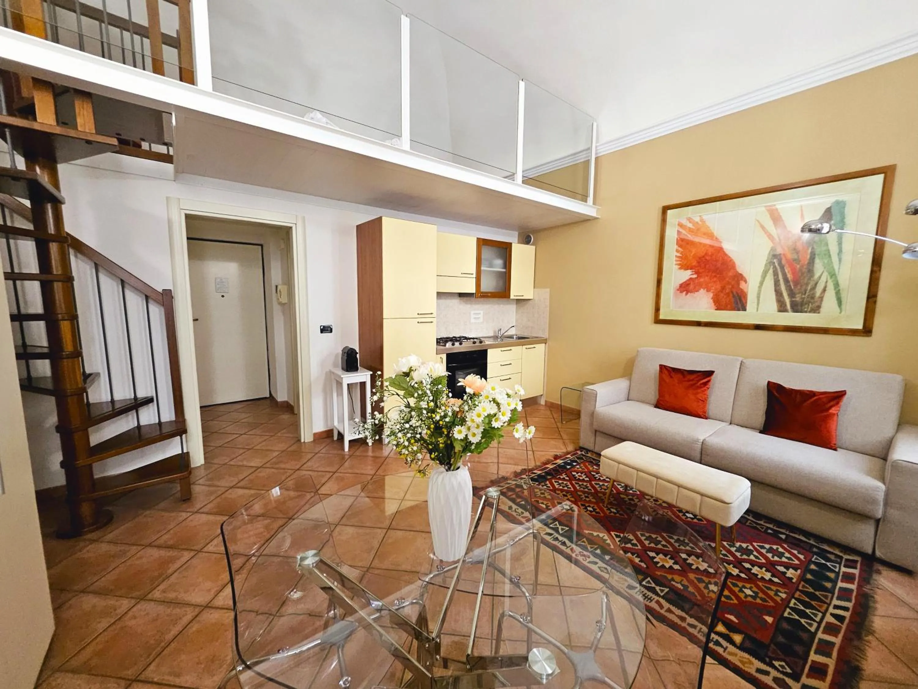 Kitchen or kitchenette in Loger Confort Residence & Apartments