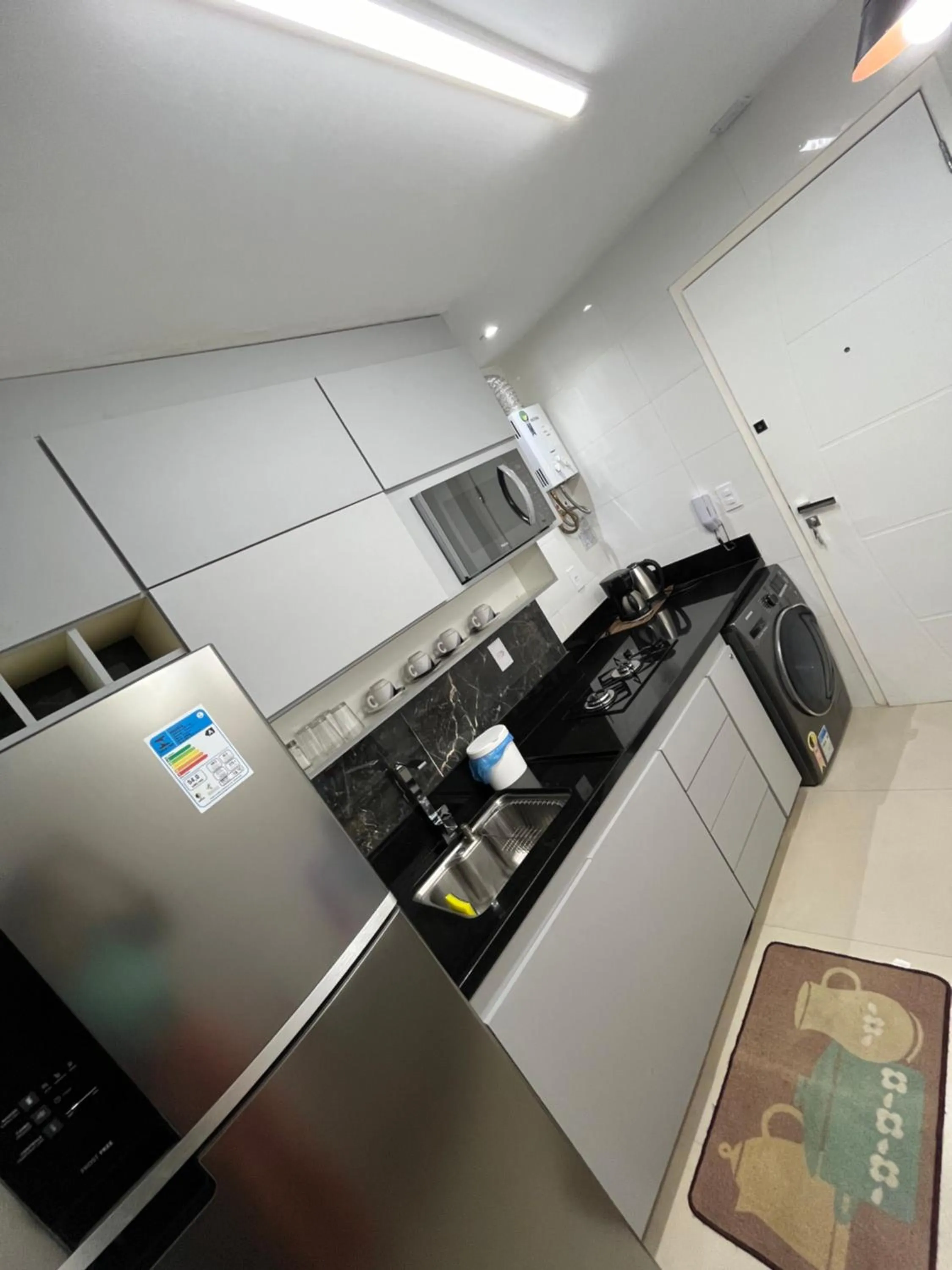Kitchen or kitchenette in Apartamento em Copacabana