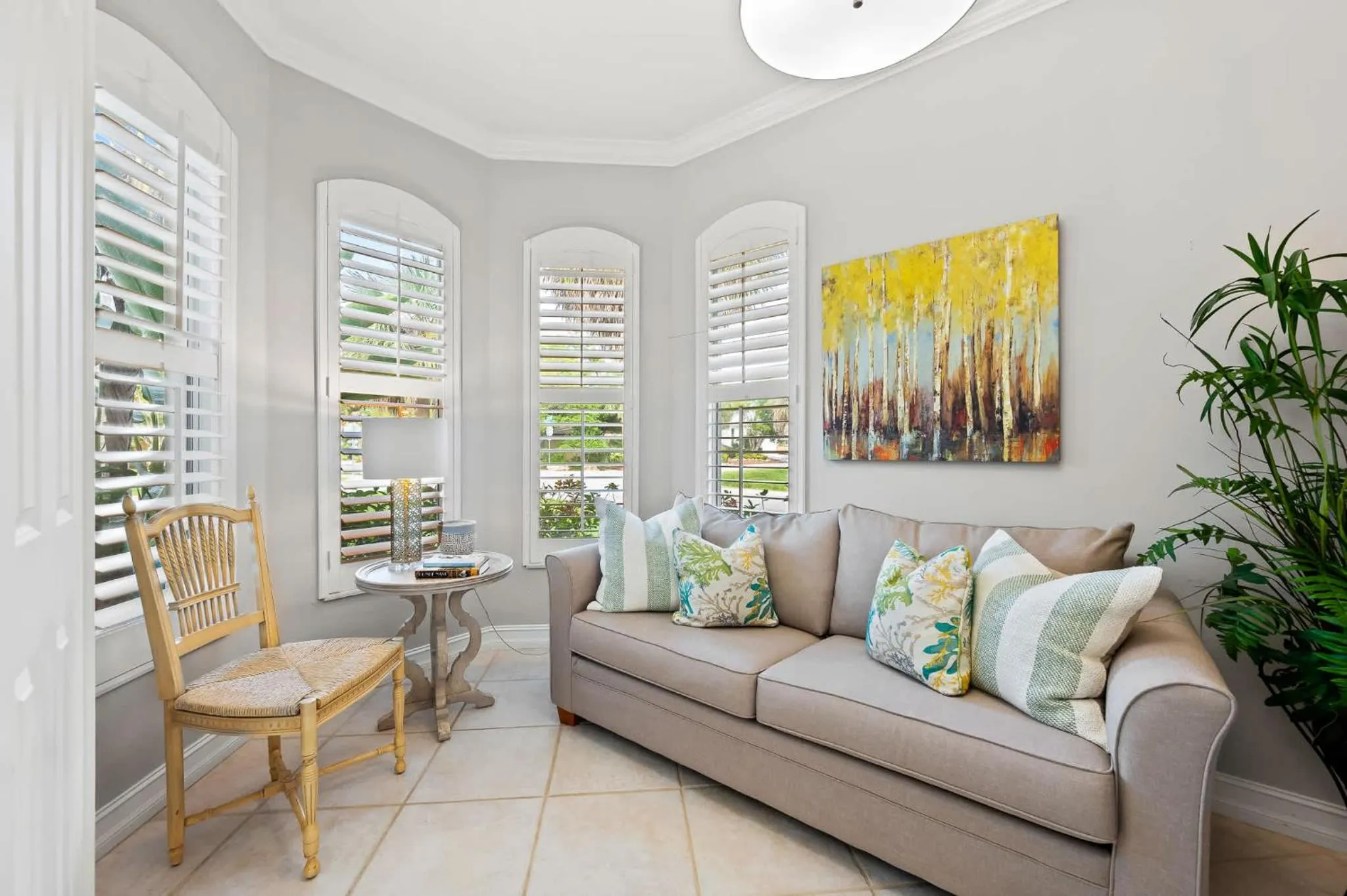 Seating area in Neapolitan Vacation Rental