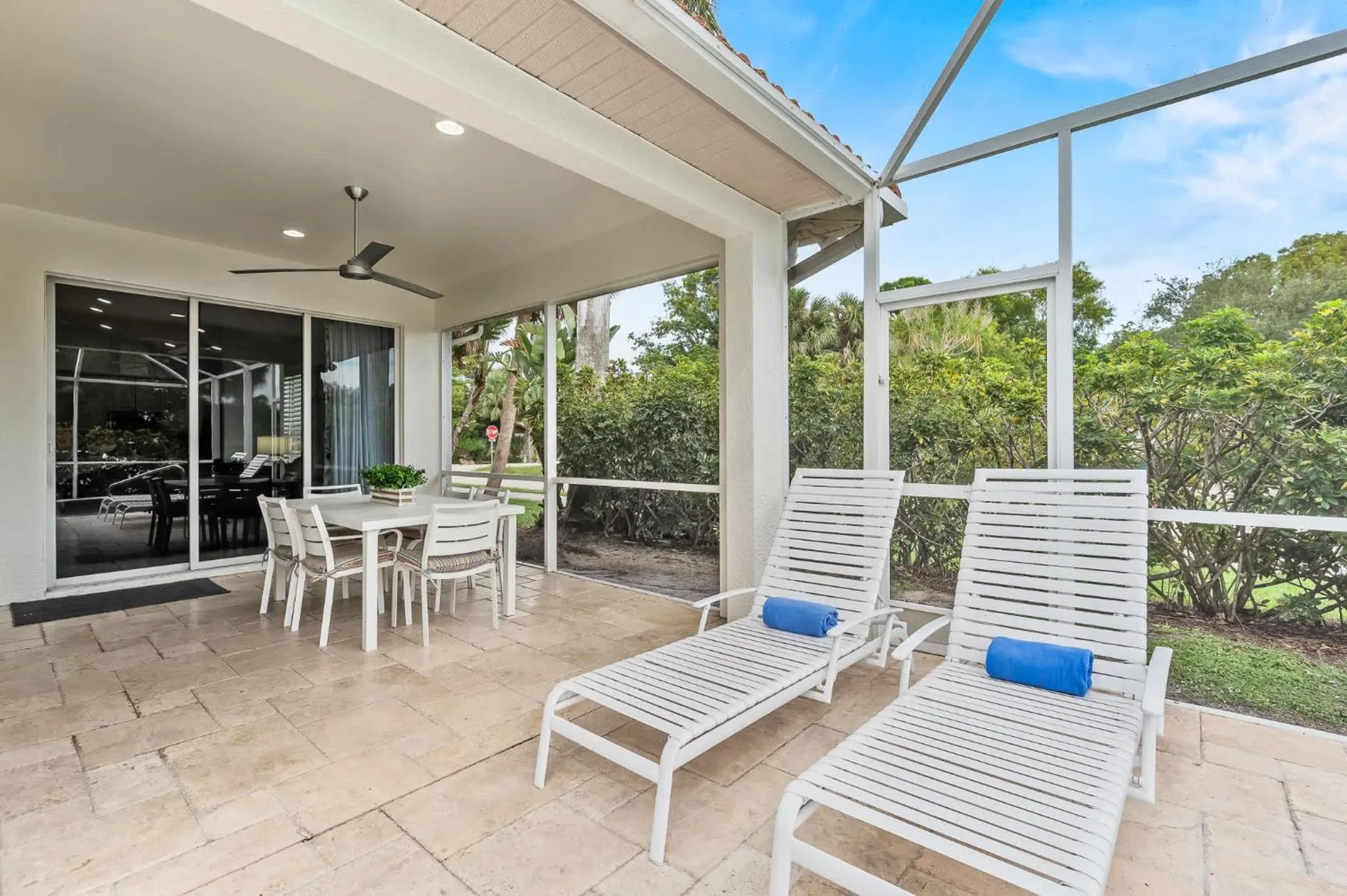 Patio in Neapolitan Vacation Rental