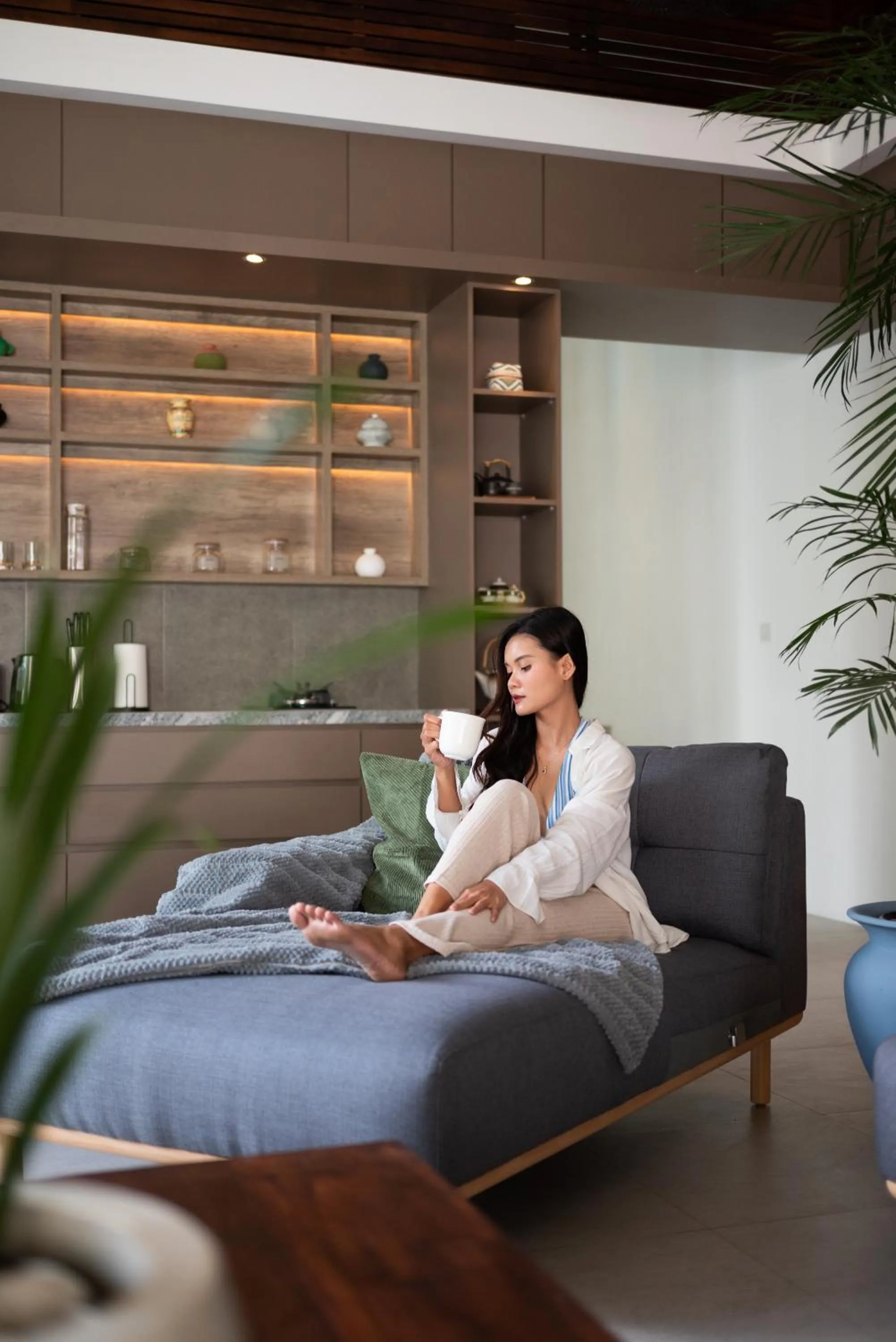 Living room, Bed in The Studios Ubud-Adult Only