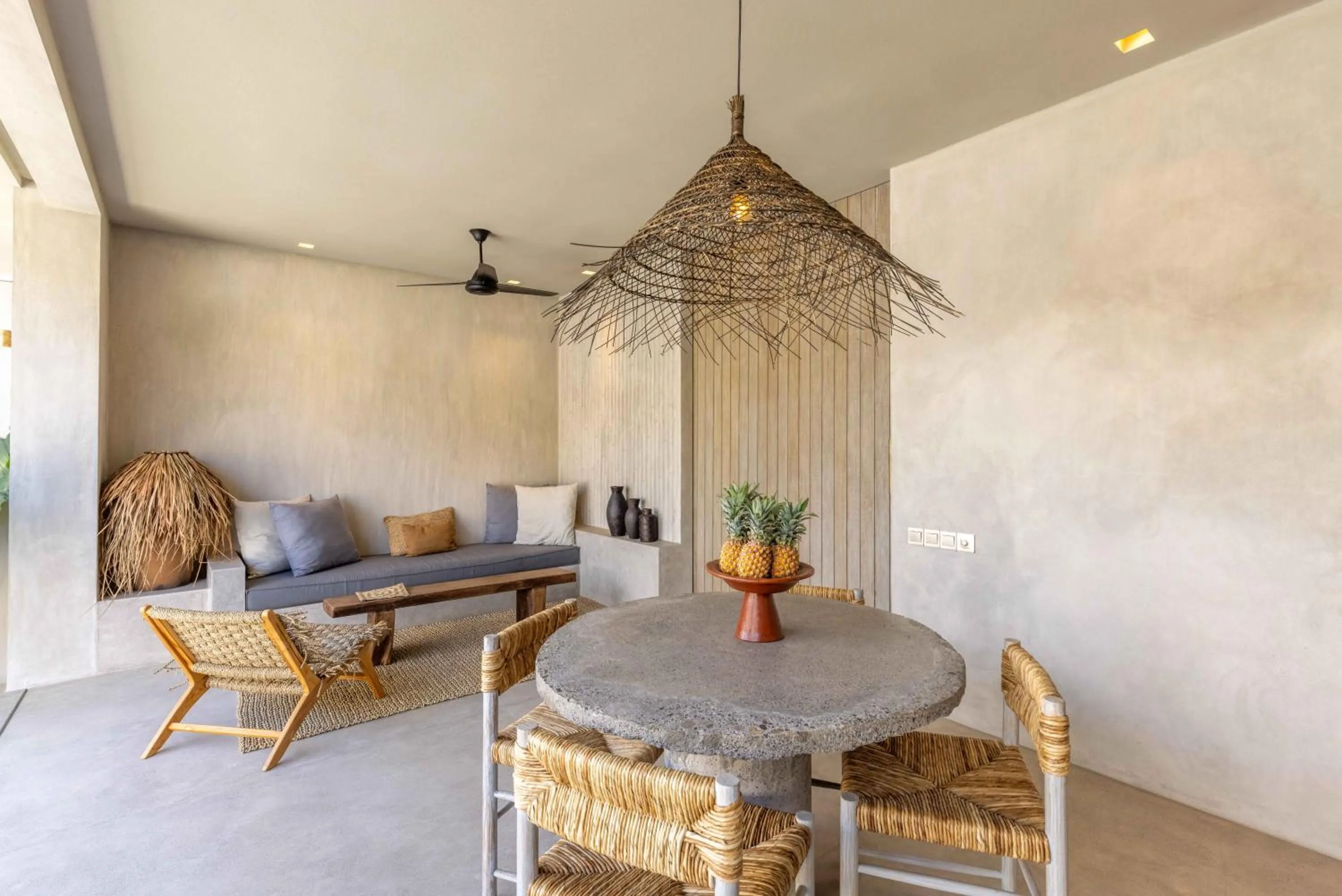 Living room in The Konkret Lombok