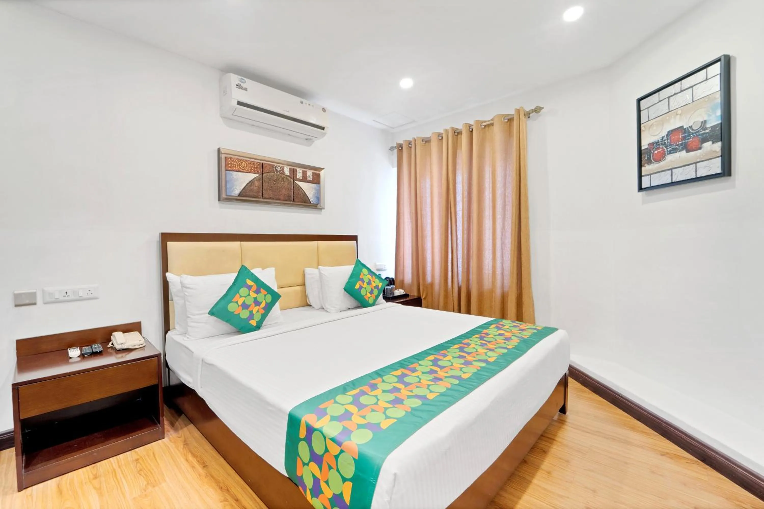 Bedroom, Bed in Treebo Adrak