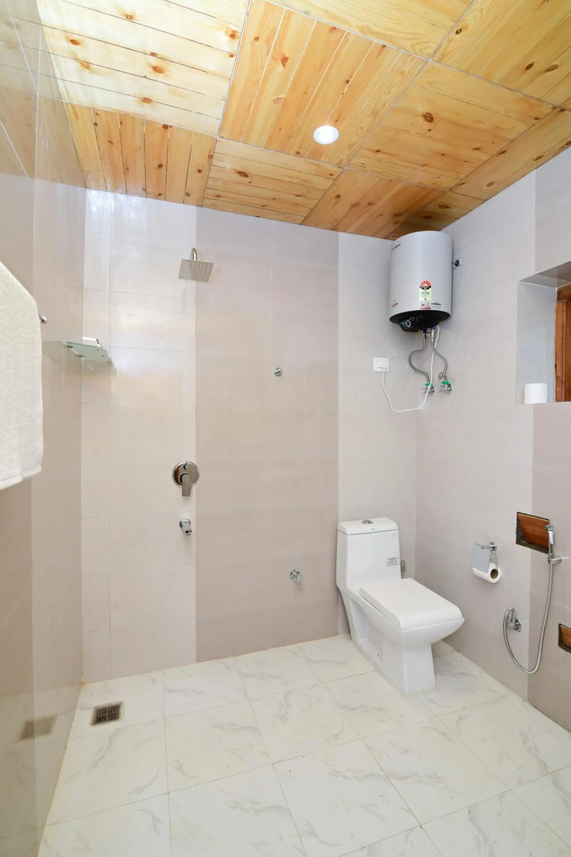 Shower in Thiksay Organic Resort and Retreat