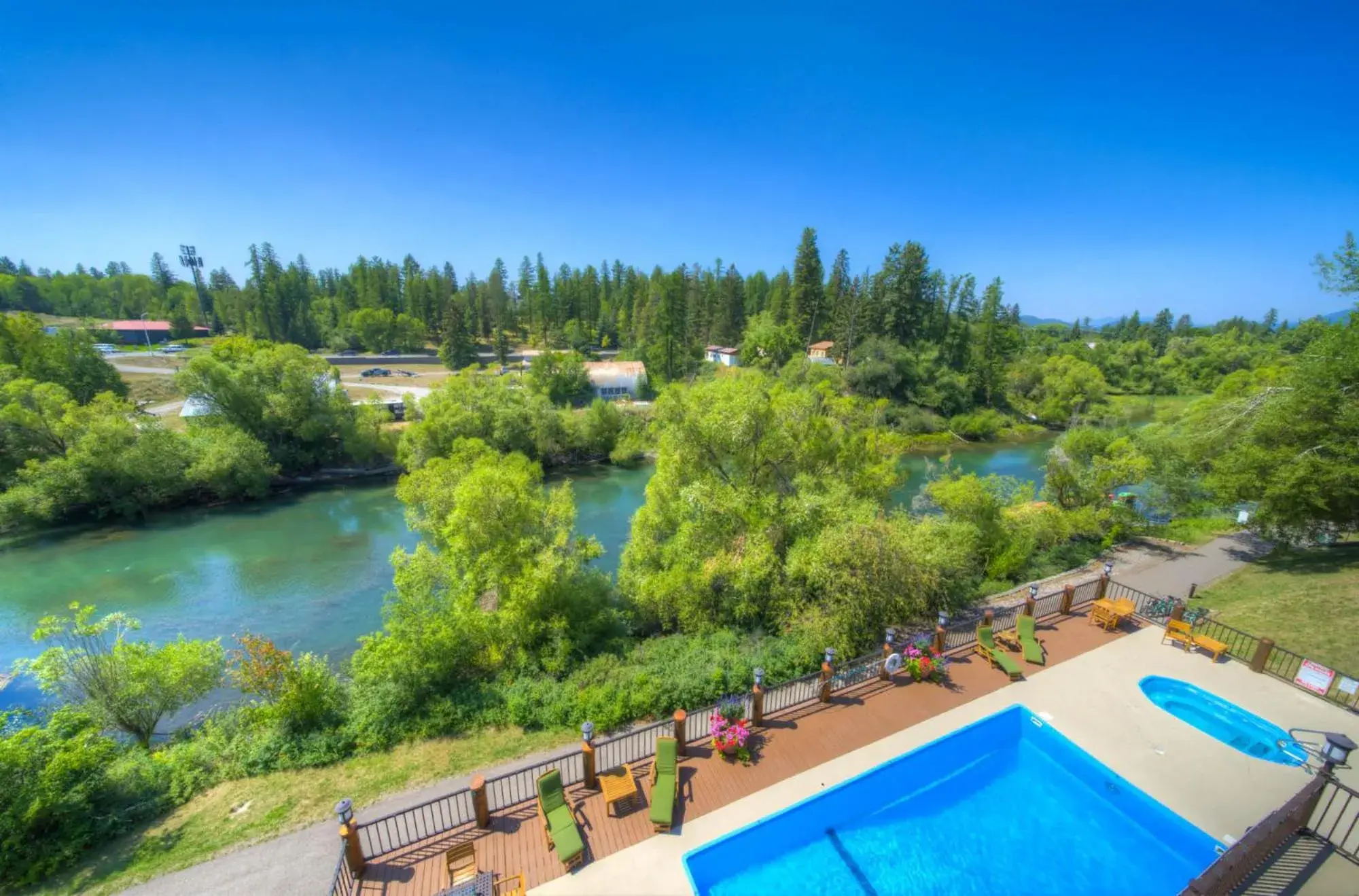 River view in Whitefish Riverfront Hotel River view in Whitefish Riverfront Hotel