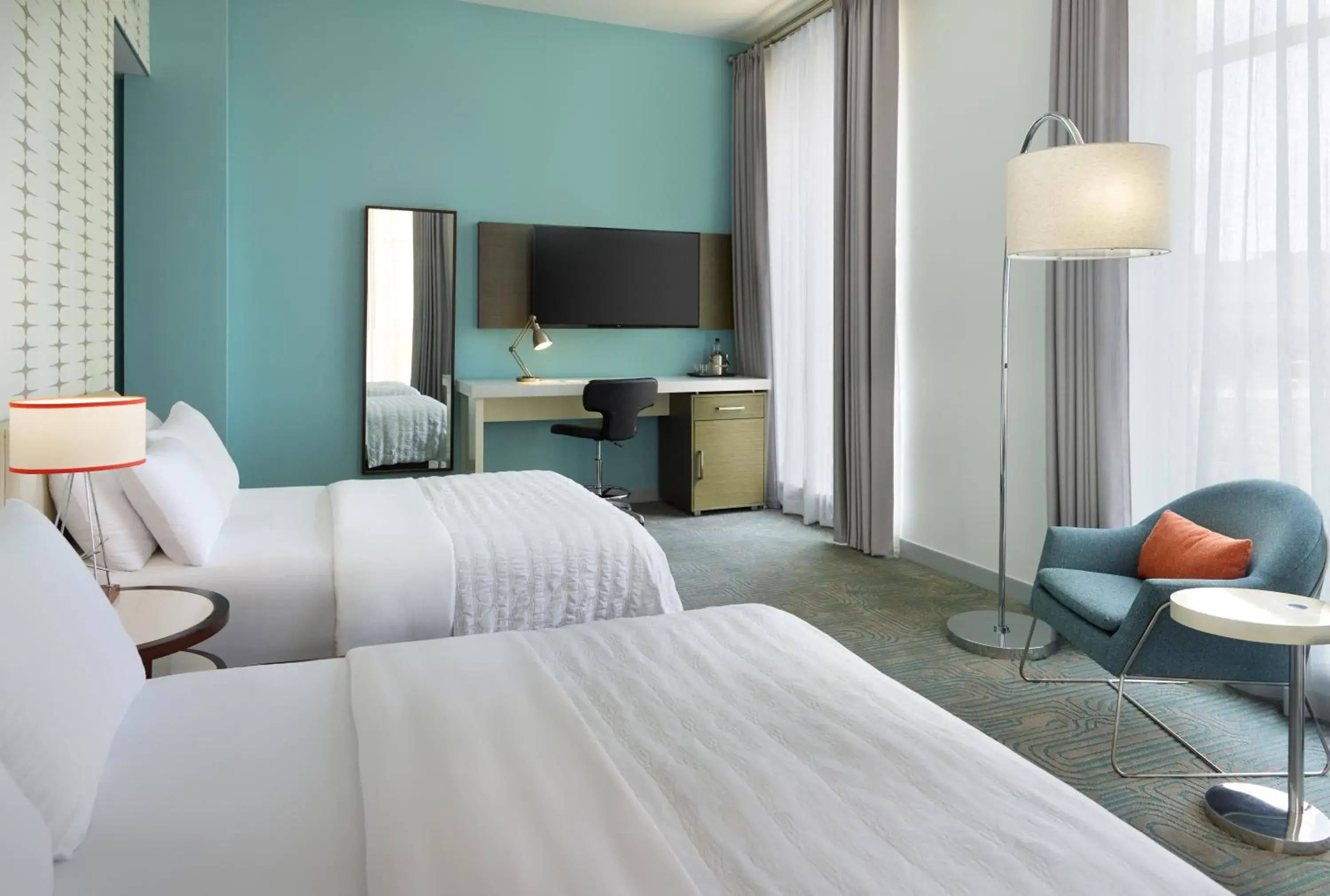 Guest room, 2 Queen, Corner room in Le Meridien Tampa, The Courthouse Guest room, 2 Queen, Corner room in Le Meridien Tampa, The Courthouse