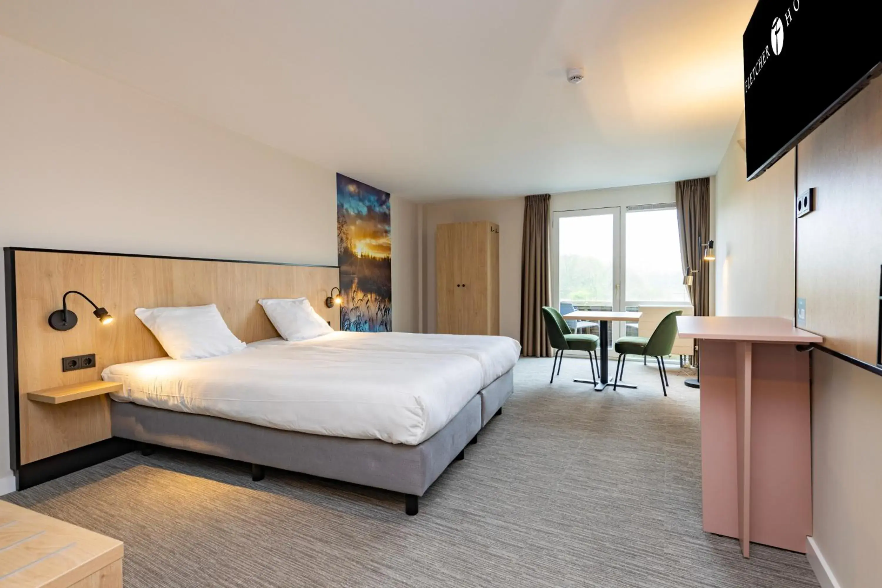 Bedroom, Bed in Fletcher Hotel - Resort Spaarnwoude Bedroom, Bed in Fletcher Hotel - Resort Spaarnwoude