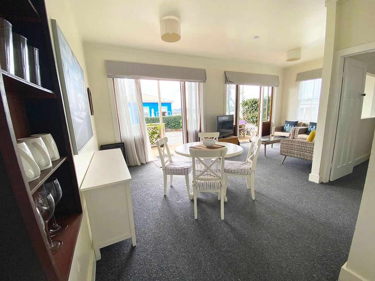 Living room in Mangonui Waterfront Apartments