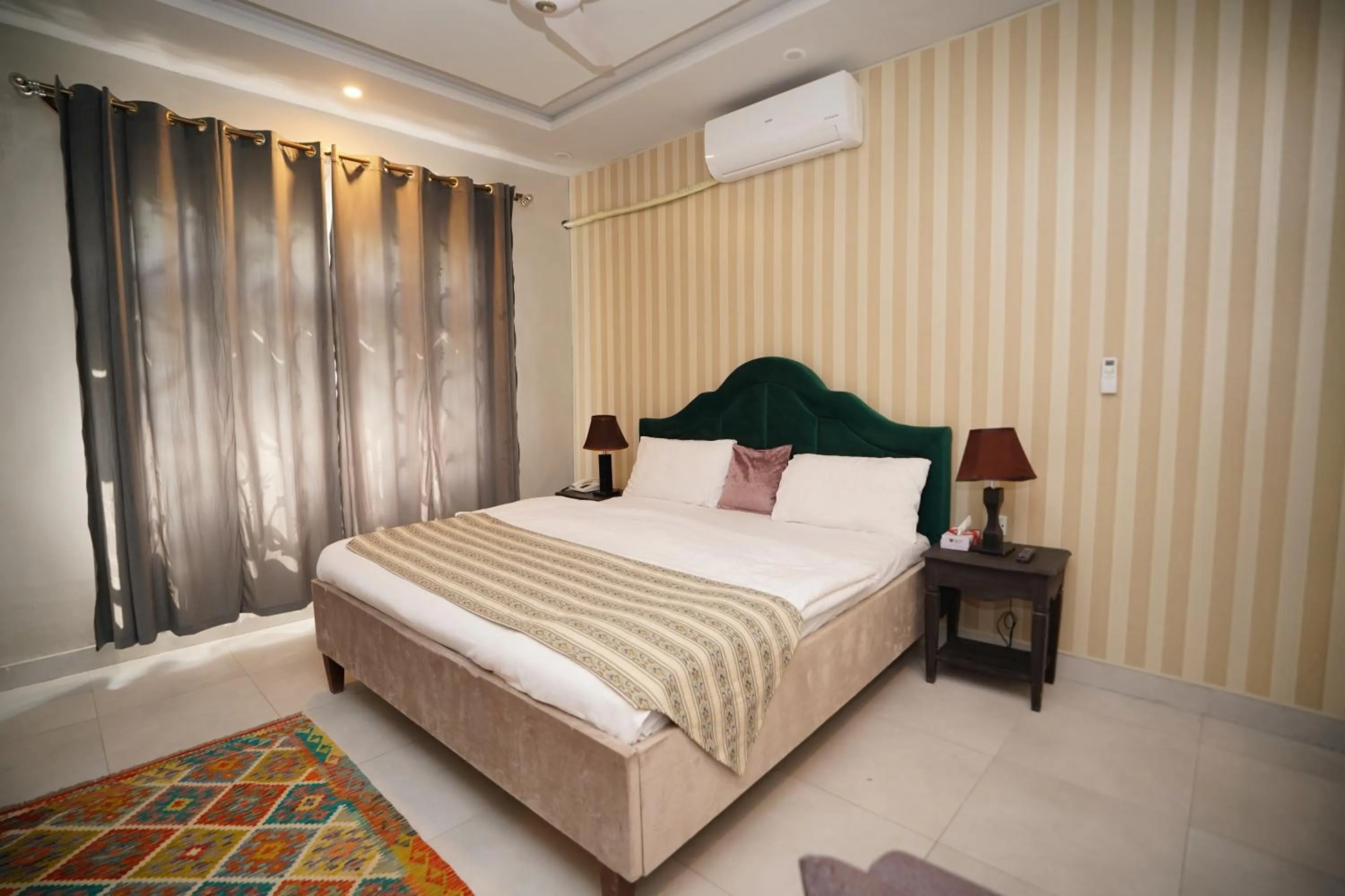 Bedroom, Bed in Green orchard skardu