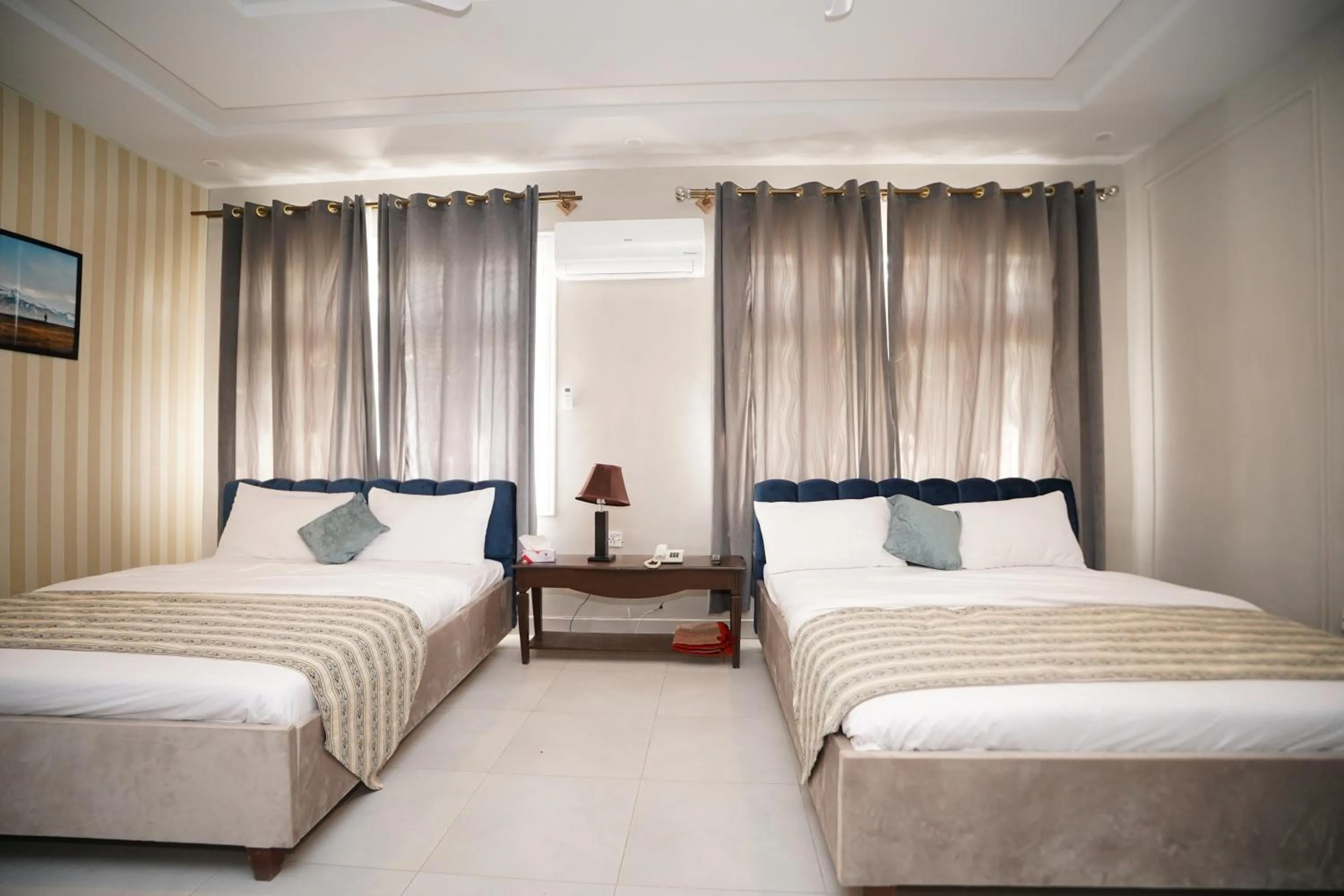 Bedroom, Bed in Green orchard skardu