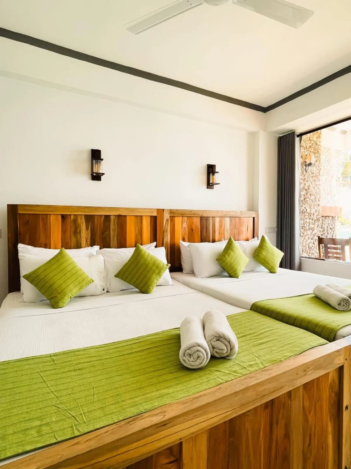 Bed in Coral Beach Hotel