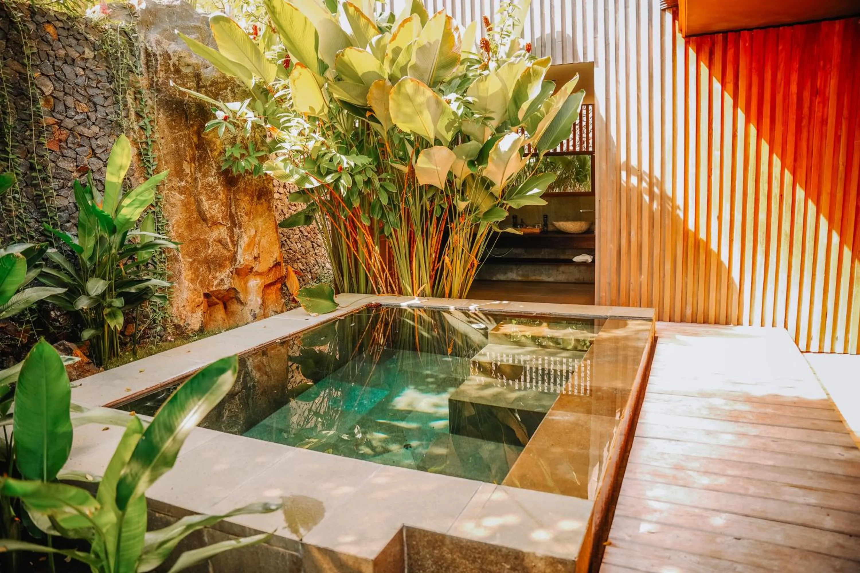 Swimming pool in Menjaga Bay