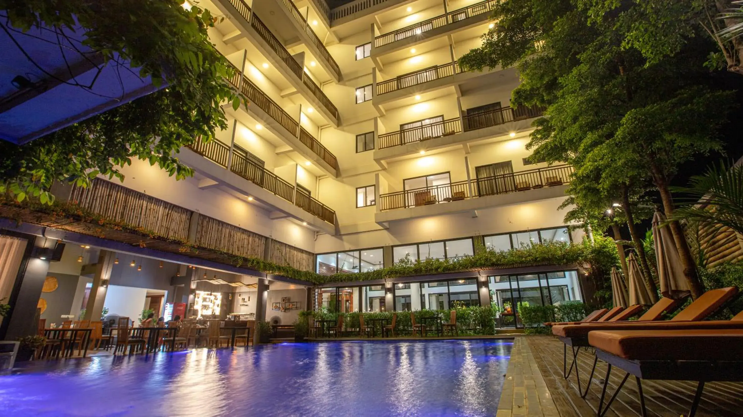 Night, Swimming Pool in DACO Hotel