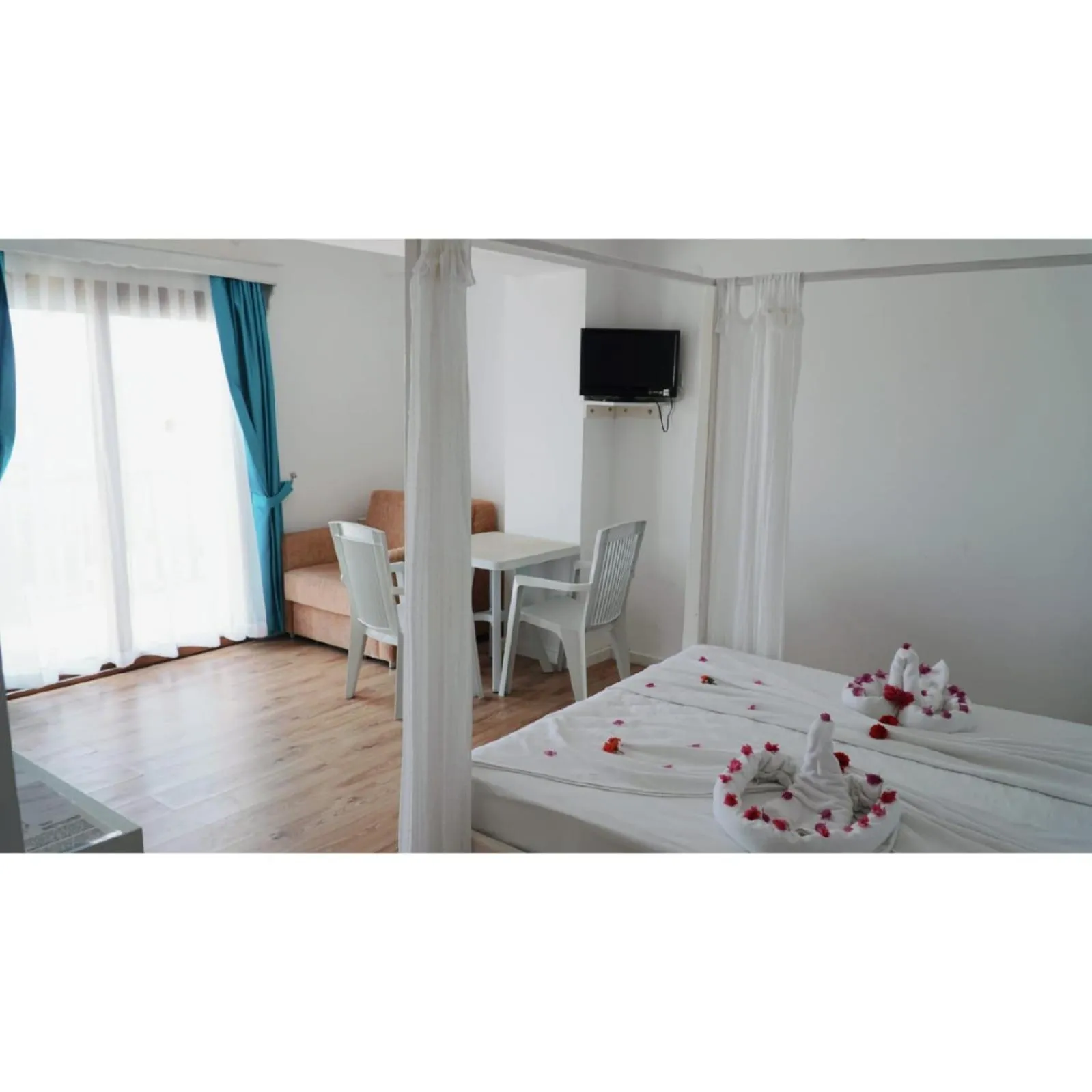 Bed in Gumbet Cove Hotel