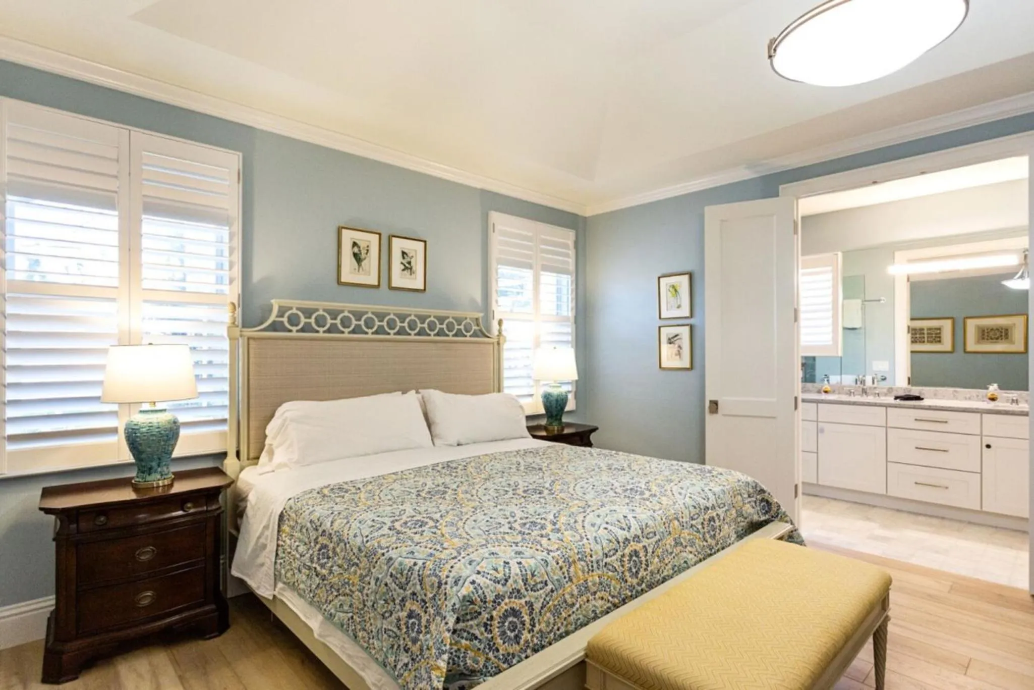 Bed in Tuscan Vacation Rental