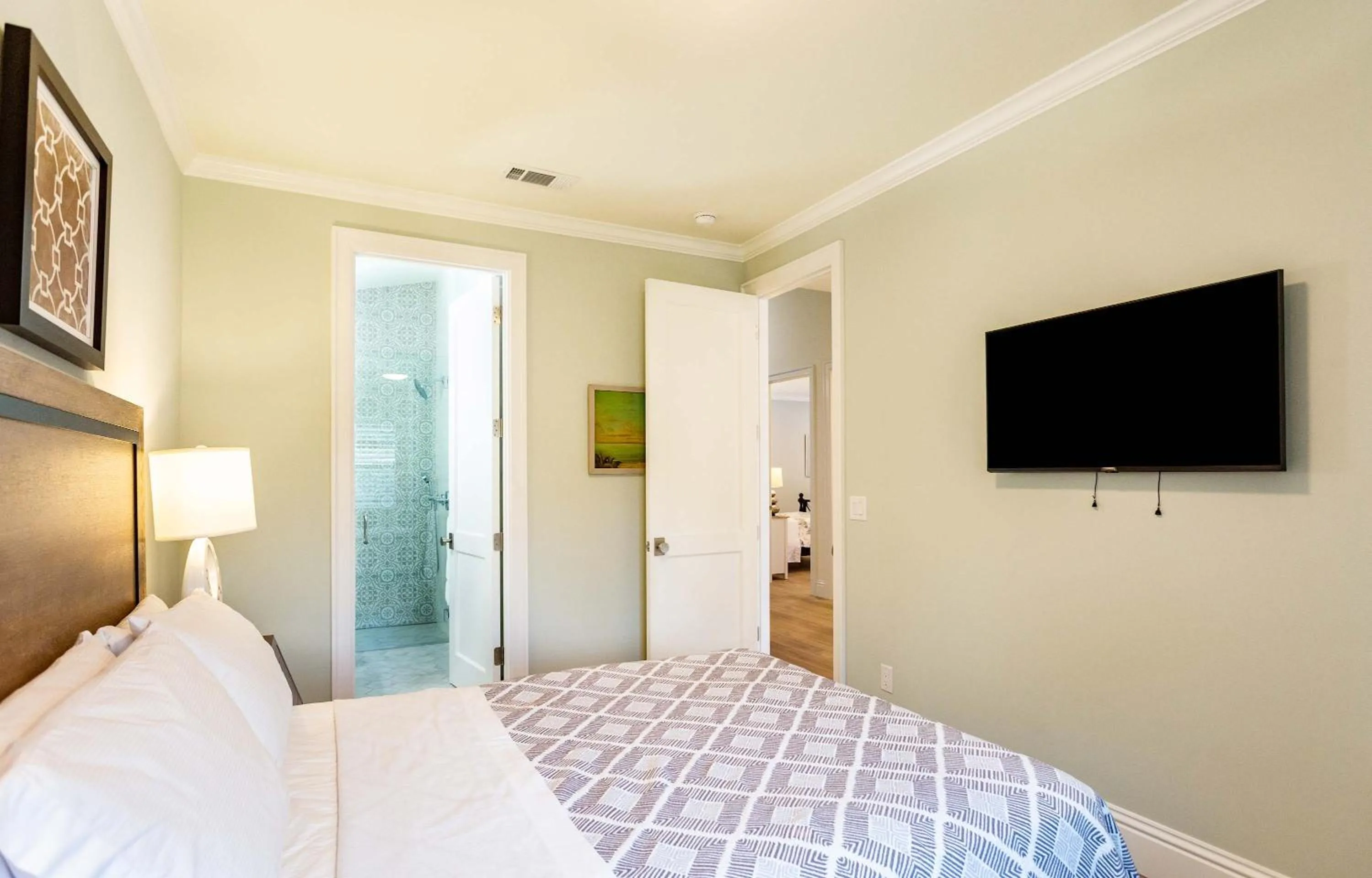 Bed in Tuscan Vacation Rental