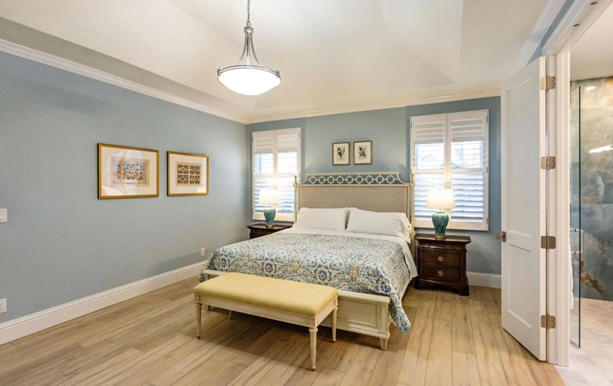 Bed in Tuscan Vacation Rental