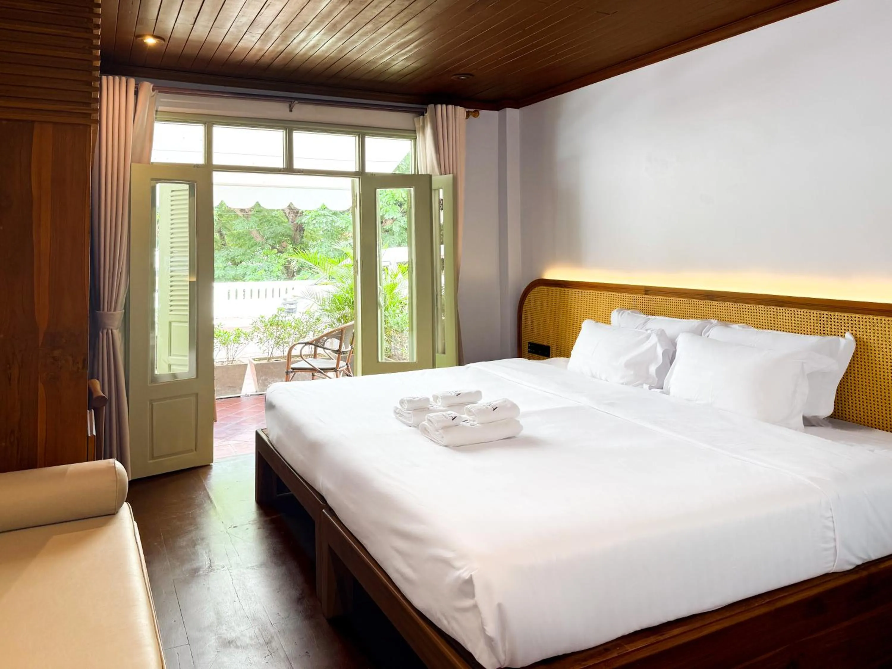 View (from property/room), Bed in Nava Luang Prabang Hotel
