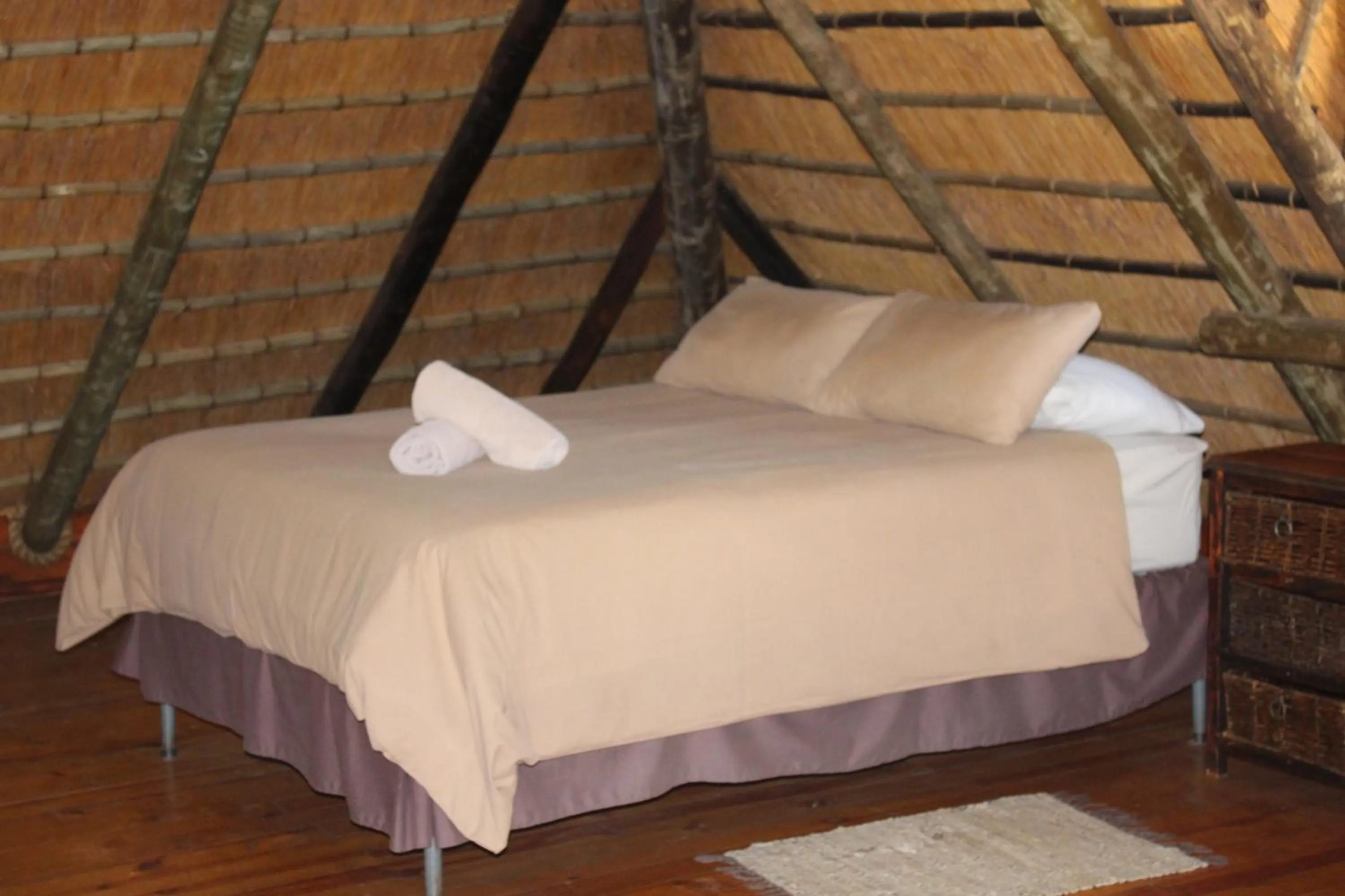 Bed in Emahlathini Guest Farm