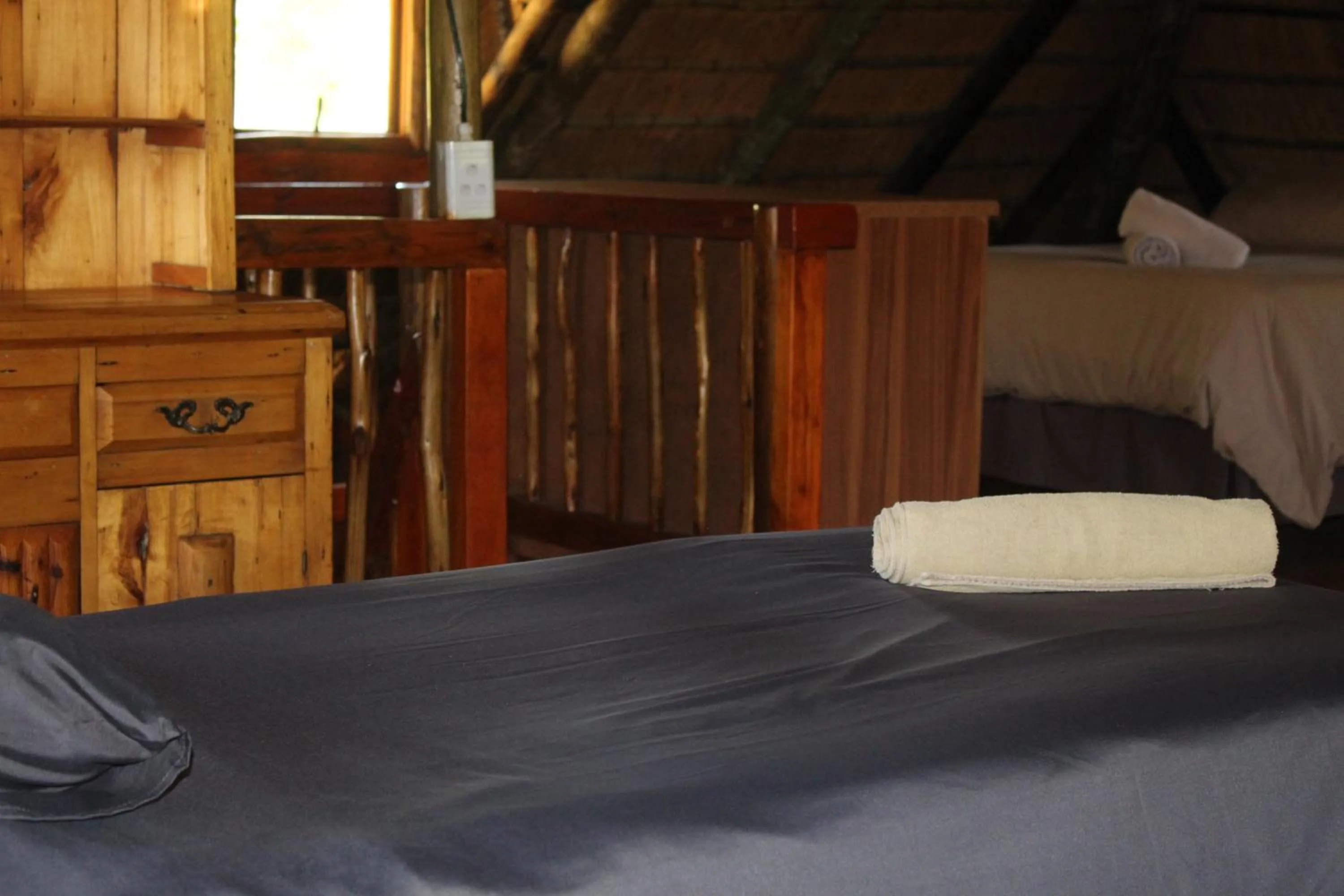 Bed in Emahlathini Guest Farm
