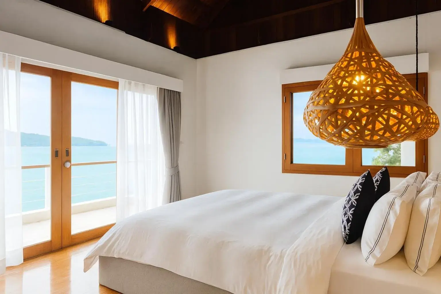 Bedroom, Bed in Villa Nevaeh - Ocean Front Private Villa Kamala Beach Bedroom, Bed in Villa Nevaeh - Ocean Front Private Villa Kamala Beach