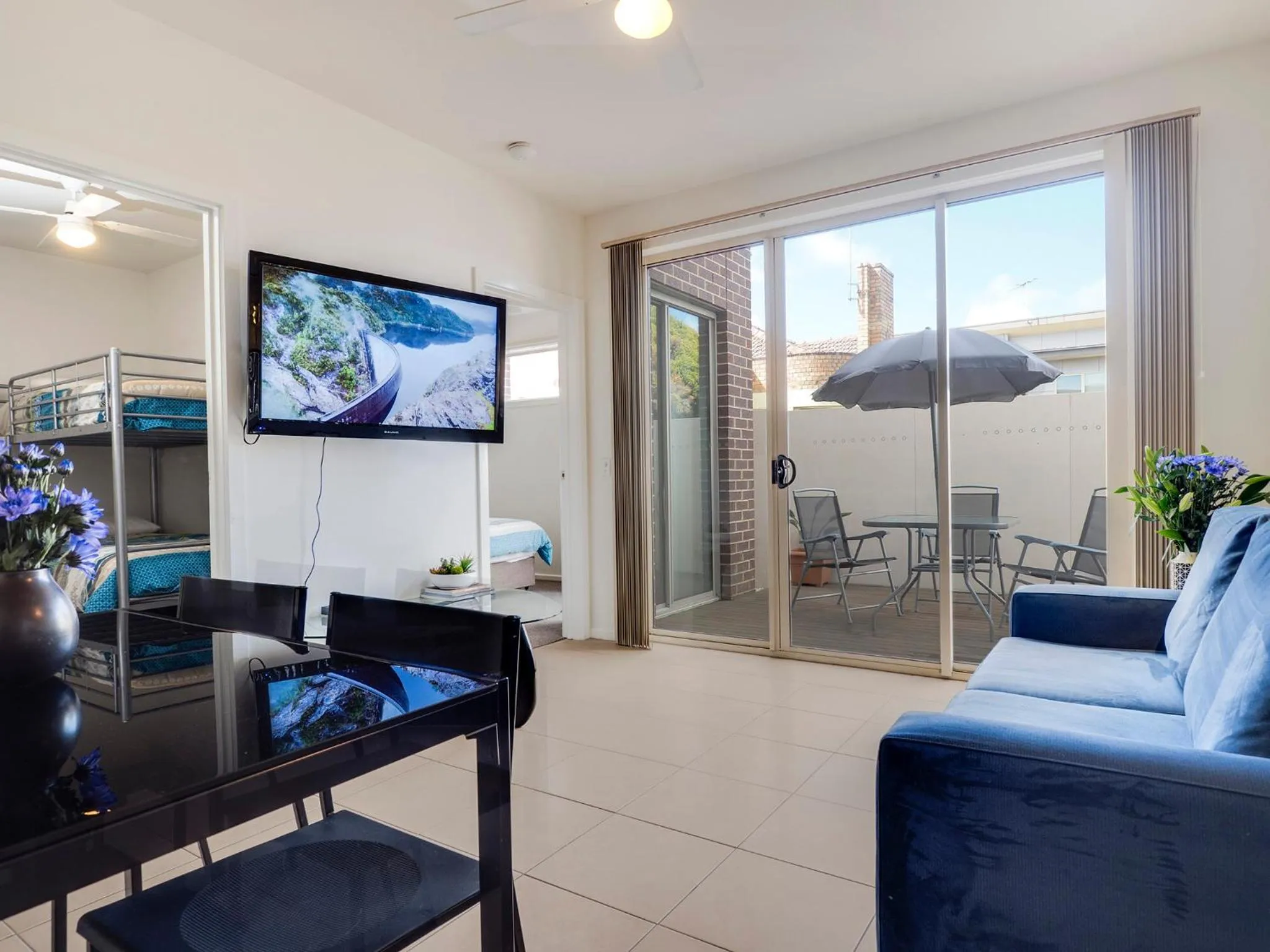 Living room in McKillop Geelong by Gold Star Stays