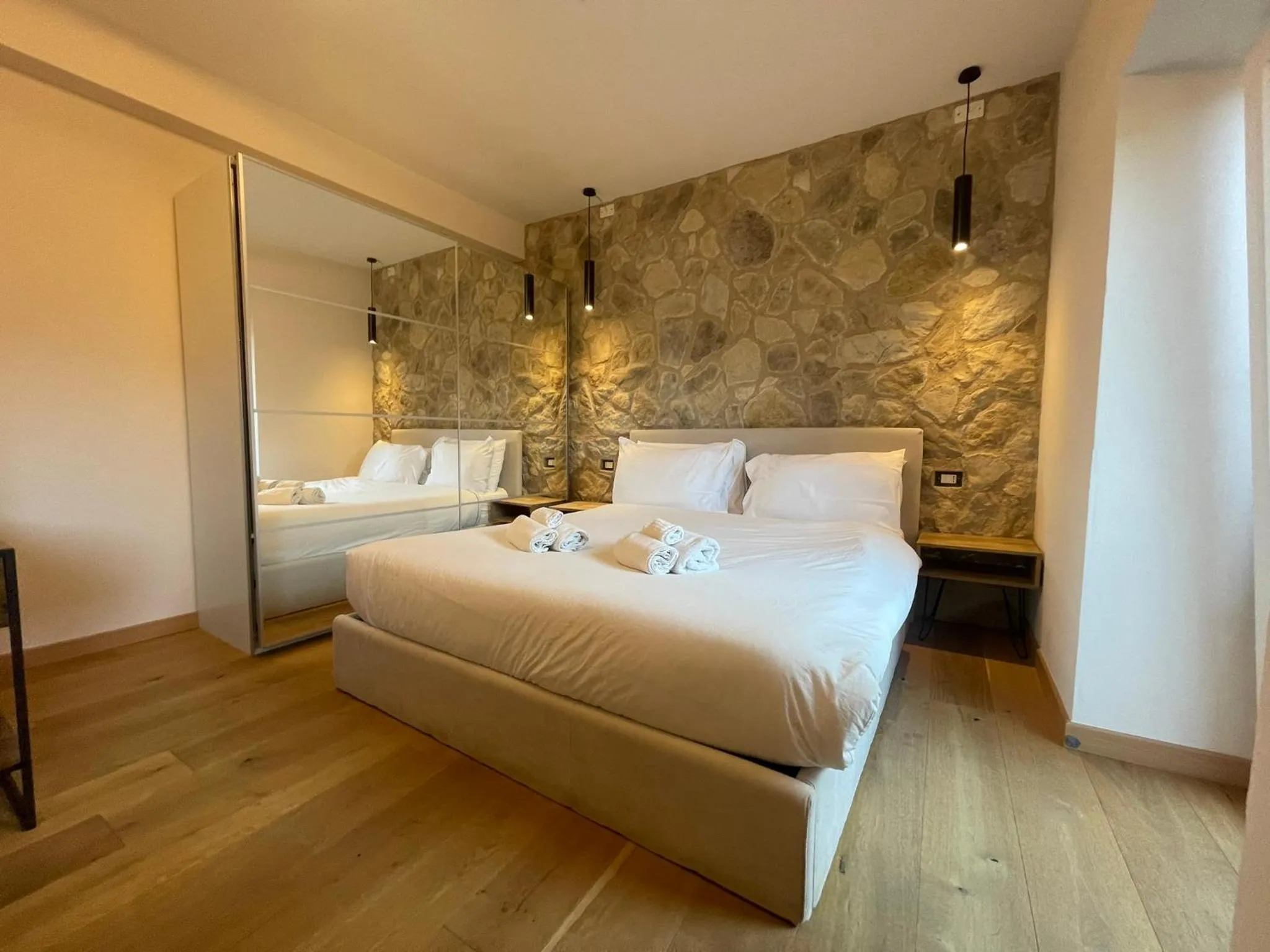 Bed in SnowLake Suite & Apartment