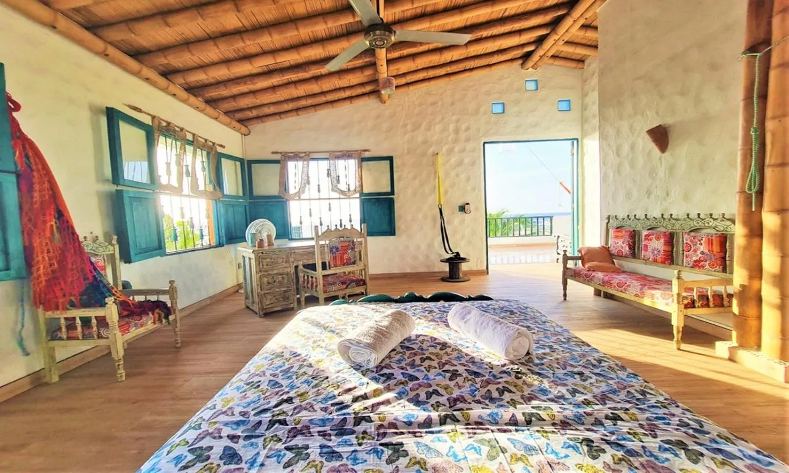 Photo of the whole room, Bed in Eco-Hotel Chevere Beach