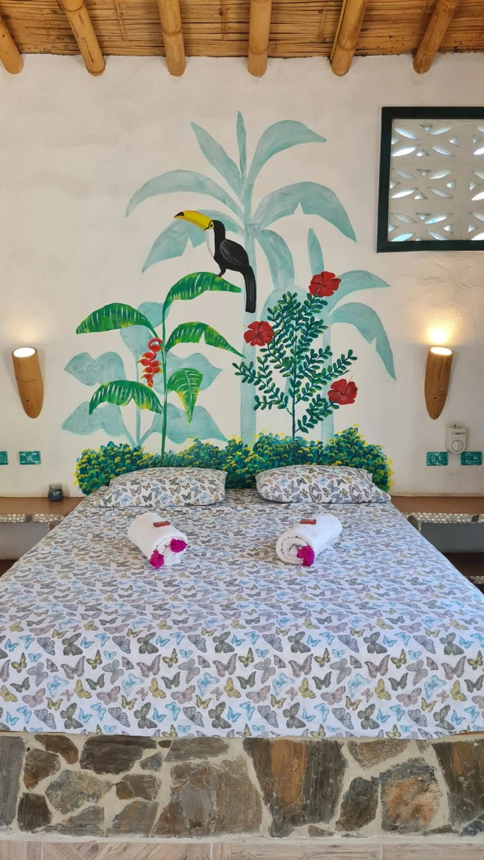 Bed in Eco-Hotel Chevere Beach