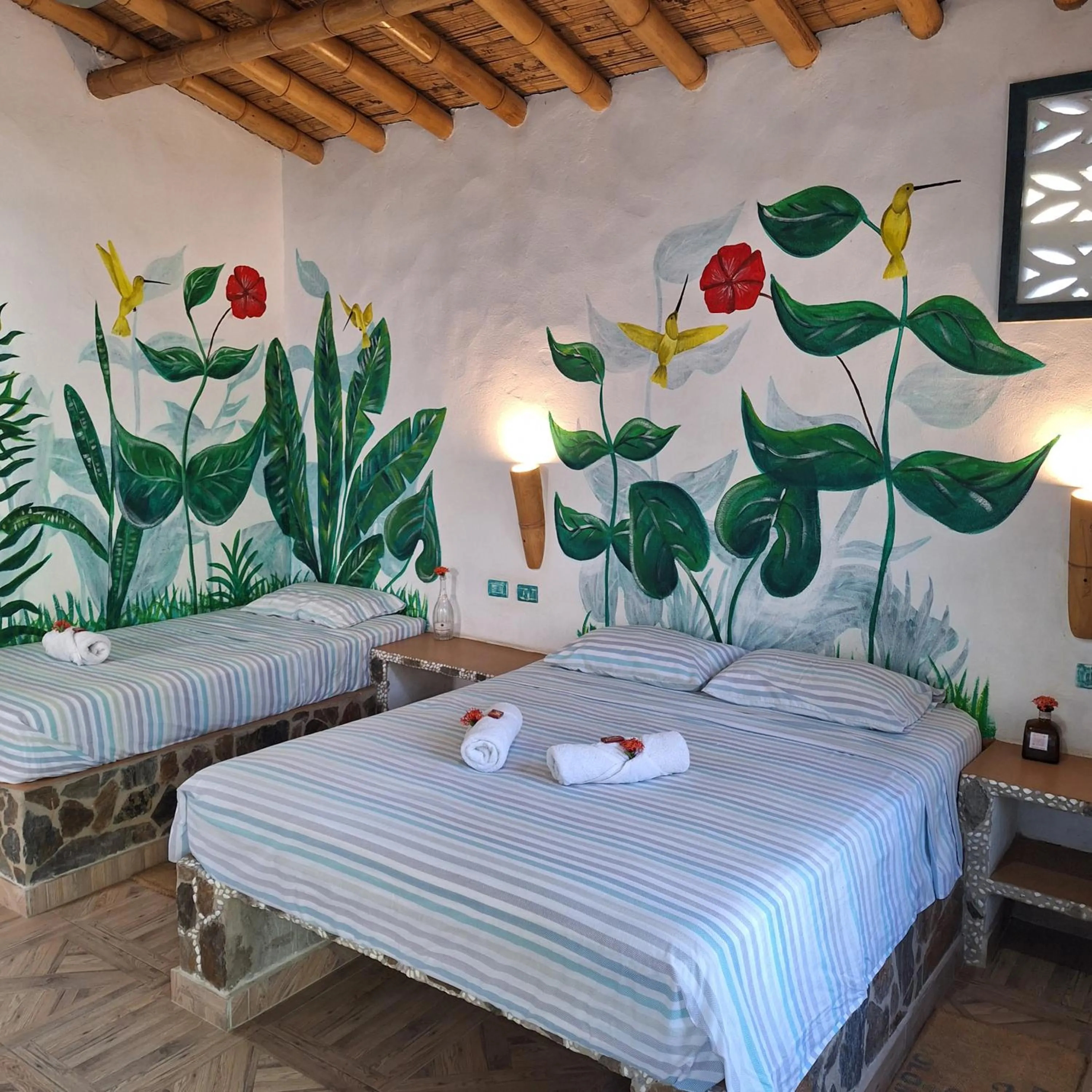 Bed in Eco-Hotel Chevere Beach