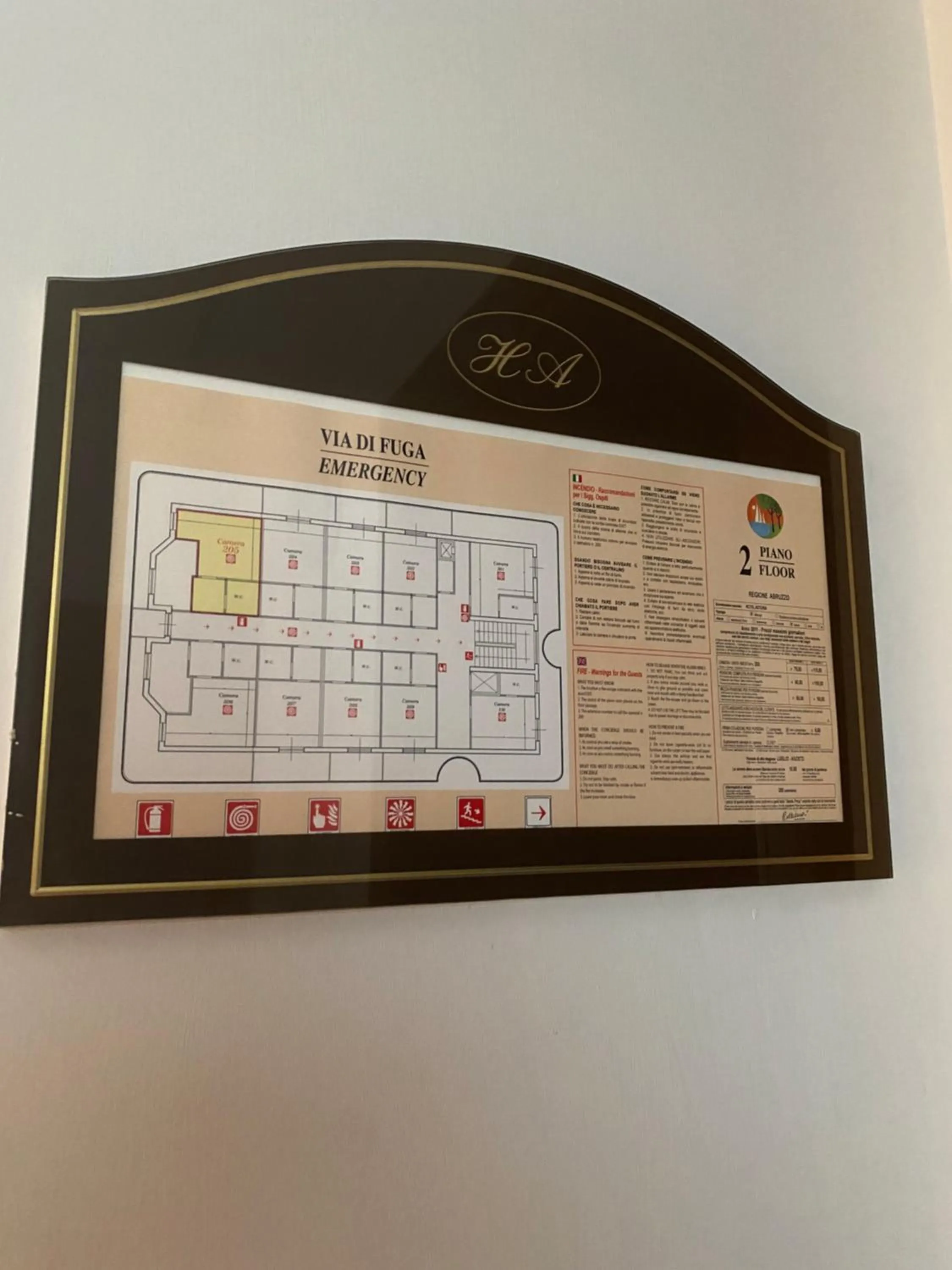 Floor plan in Hotel Astoria