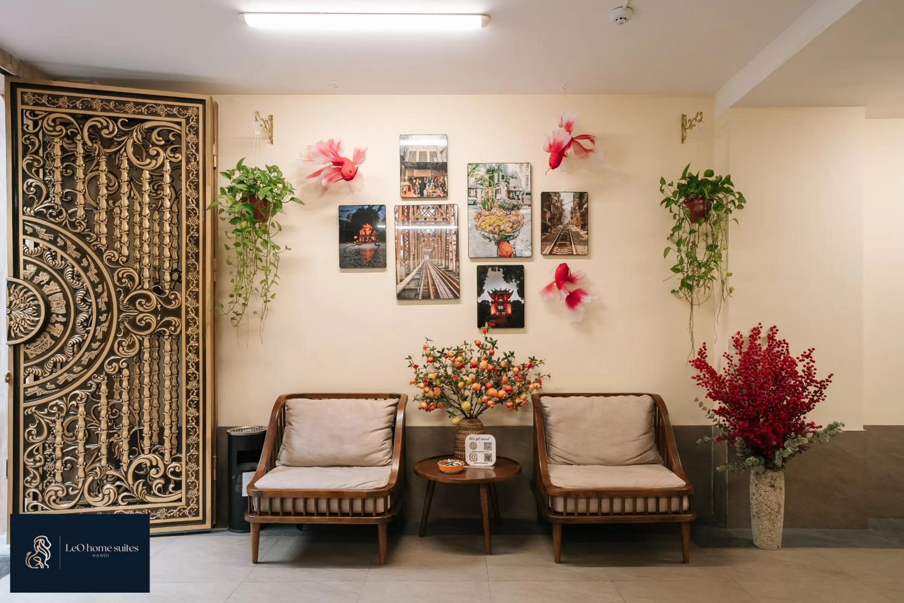 Living room in High-ser Apt w Greenview, Projector and 2BR incenter - So warmly and spacious