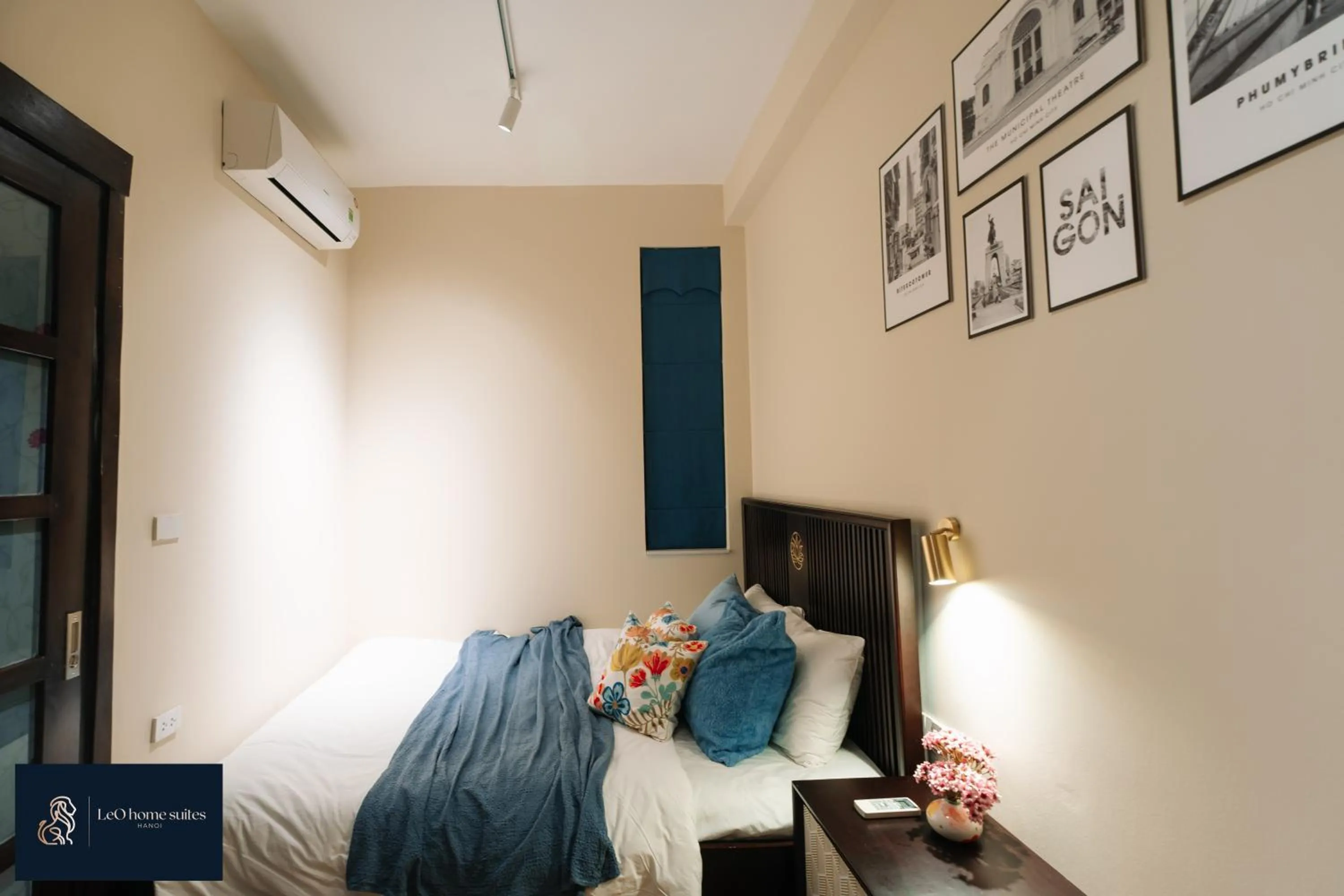 Photo of the whole room, Bed in High-ser Apt w Greenview, Projector and 2BR incenter - So warmly and spacious