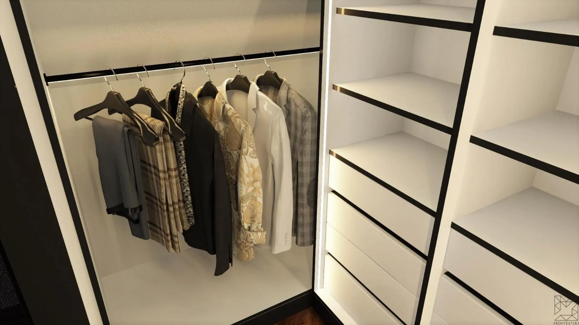 wardrobe in Apart-Center Złota Residence