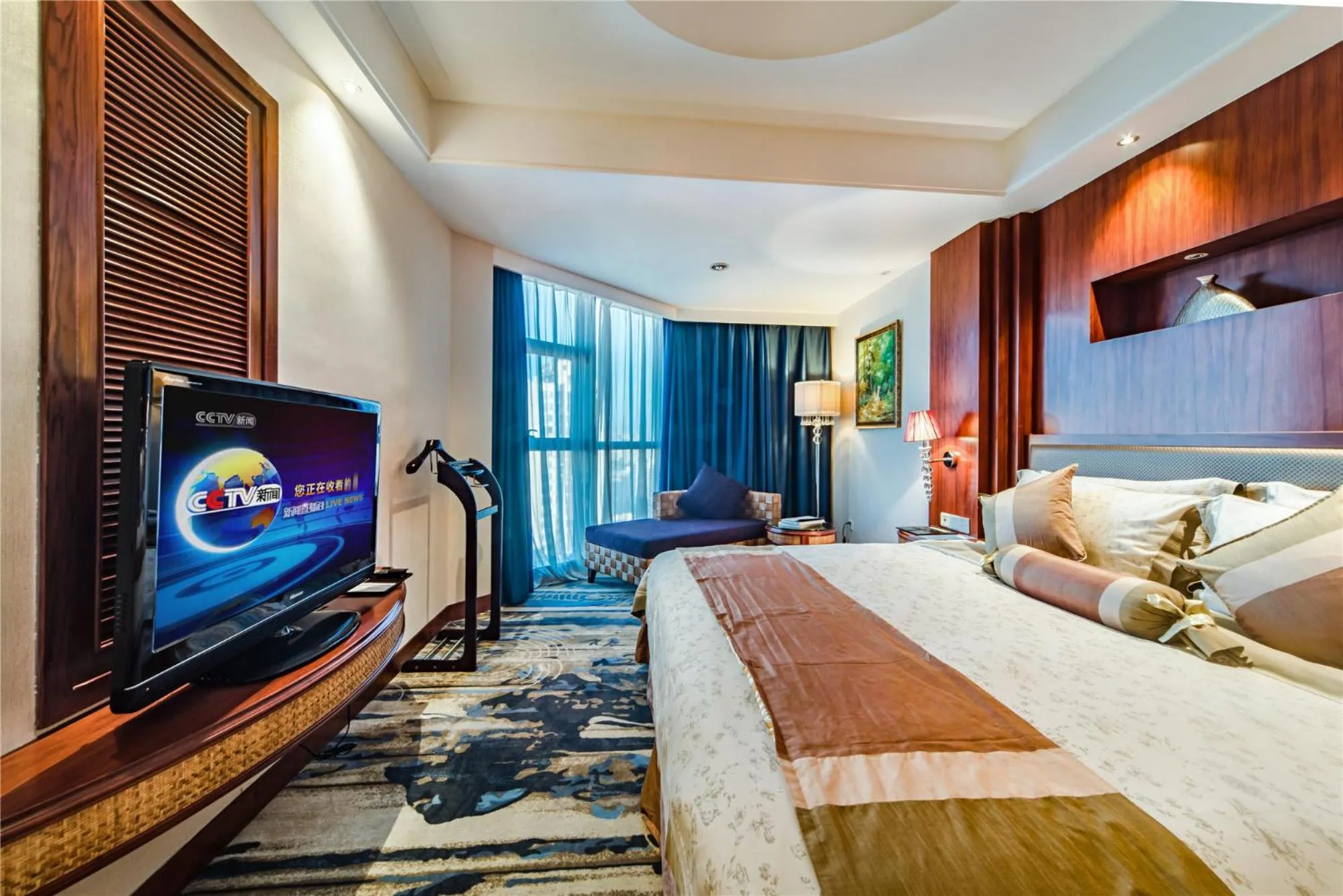 TV and multimedia, Bed in Haikou Mingguang Shengyi Hotel