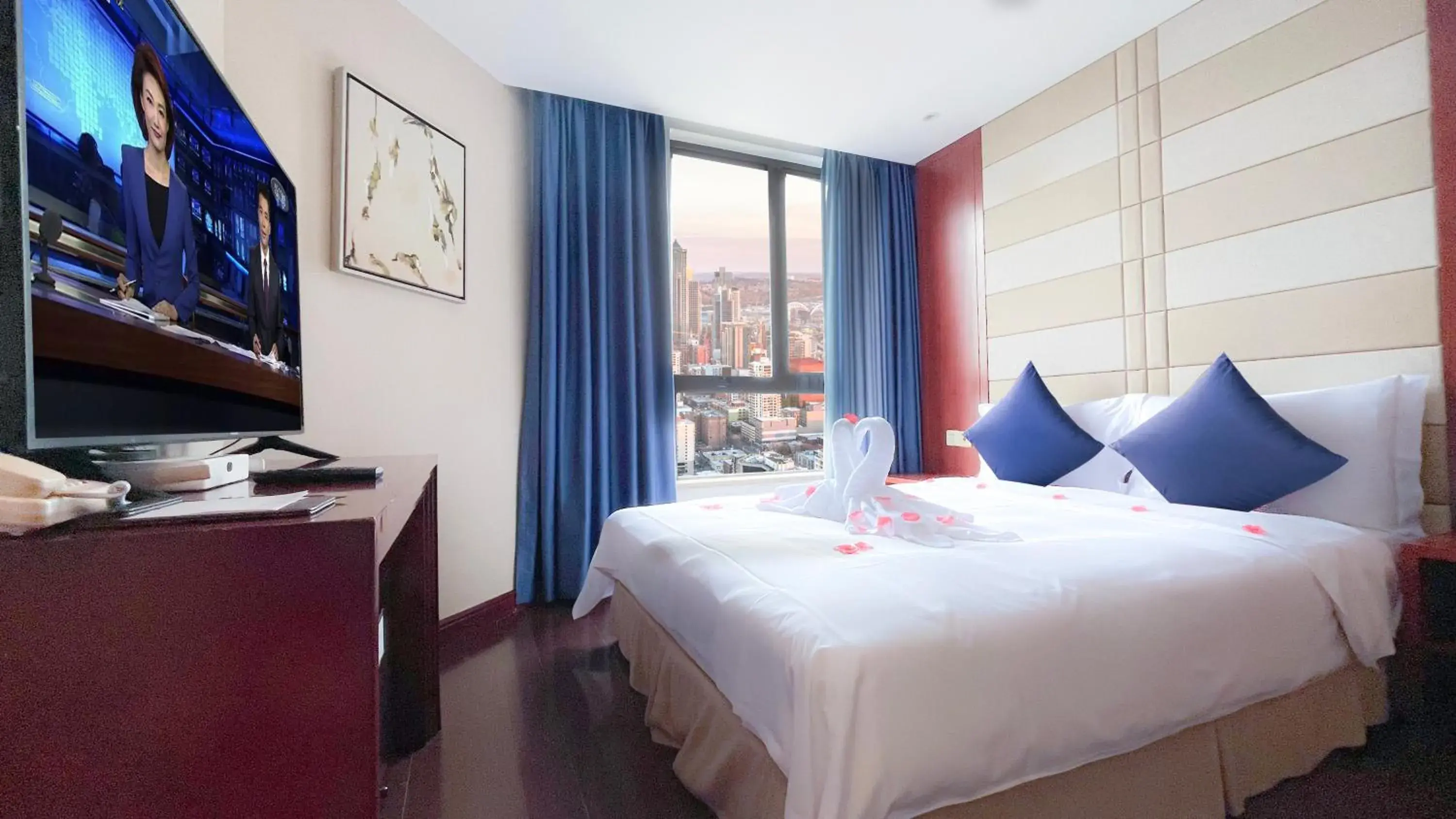 Bedroom, Bed in Haikou Mingguang Shengyi Hotel (Previous Mingguang International Hotel) Bedroom, Bed in Haikou Mingguang Shengyi Hotel (Previous Mingguang International Hotel)