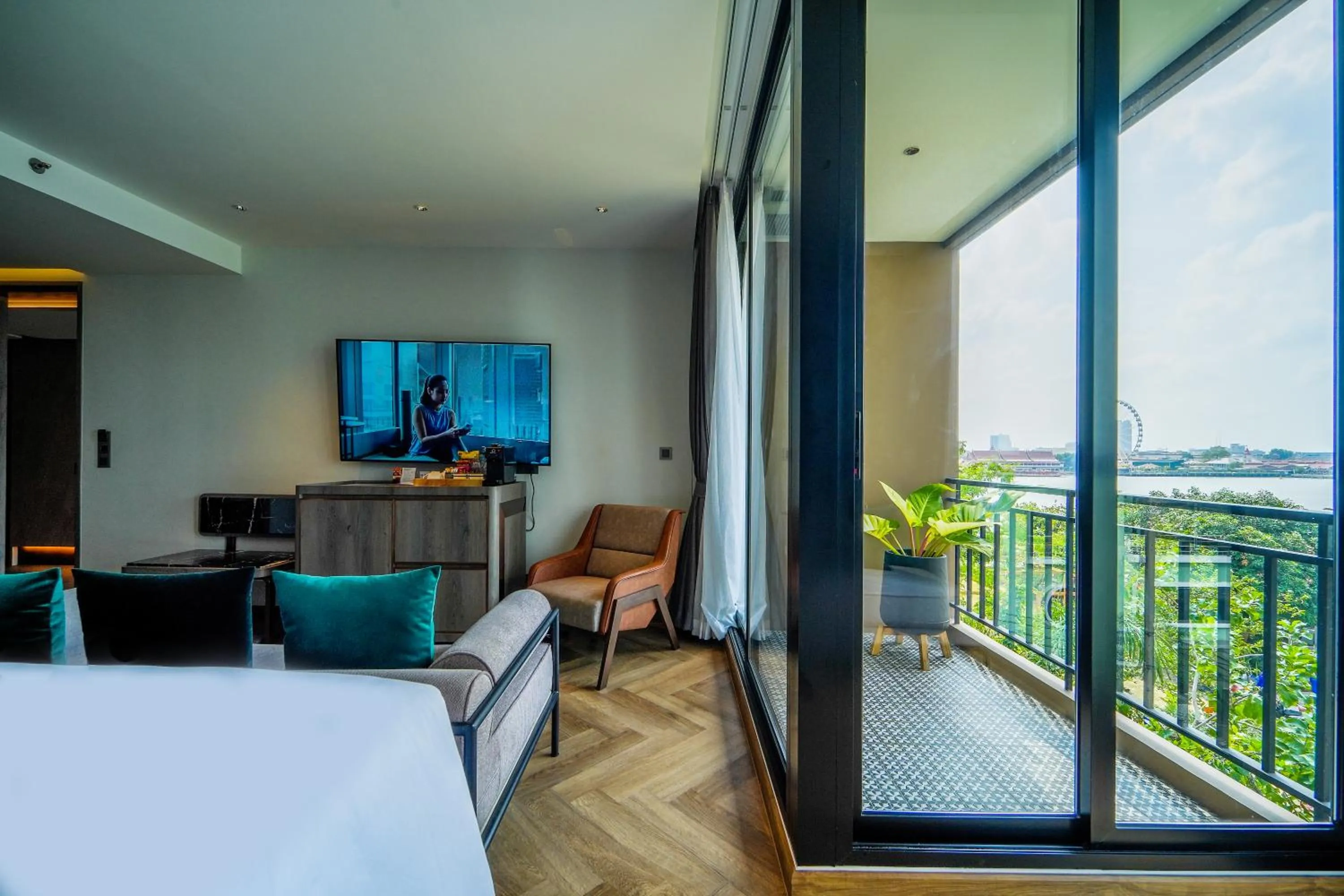View (from property/room), Bed in Ten Six Hundred, Chao Phraya, Bangkok by Preference, managed by The Ascott Limited