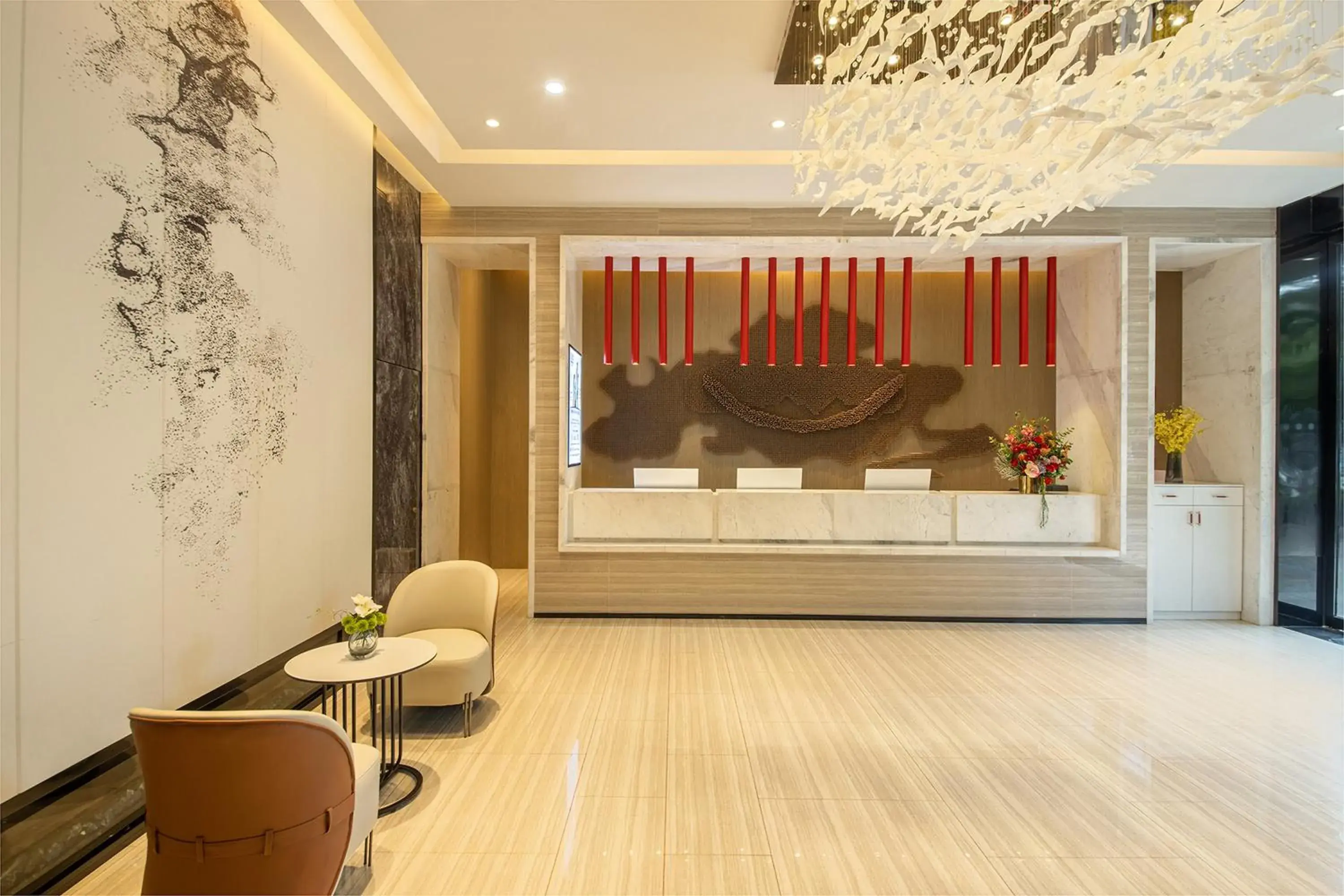 Lobby or reception in Ramada Encore by Wyndham Kunming Guandu Lobby or reception in Ramada Encore by Wyndham Kunming Guandu