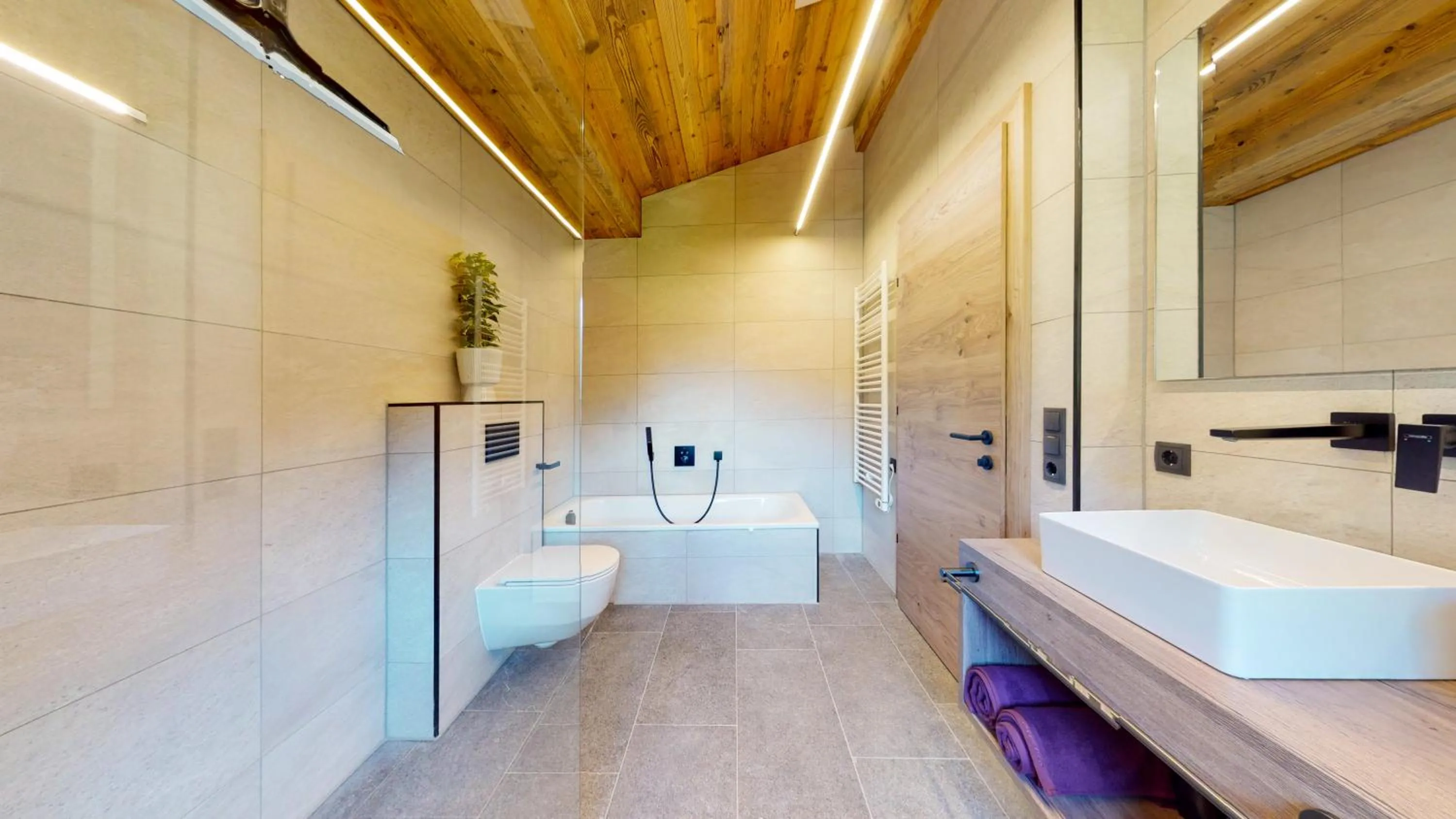Shower in PitzPlus Appartements