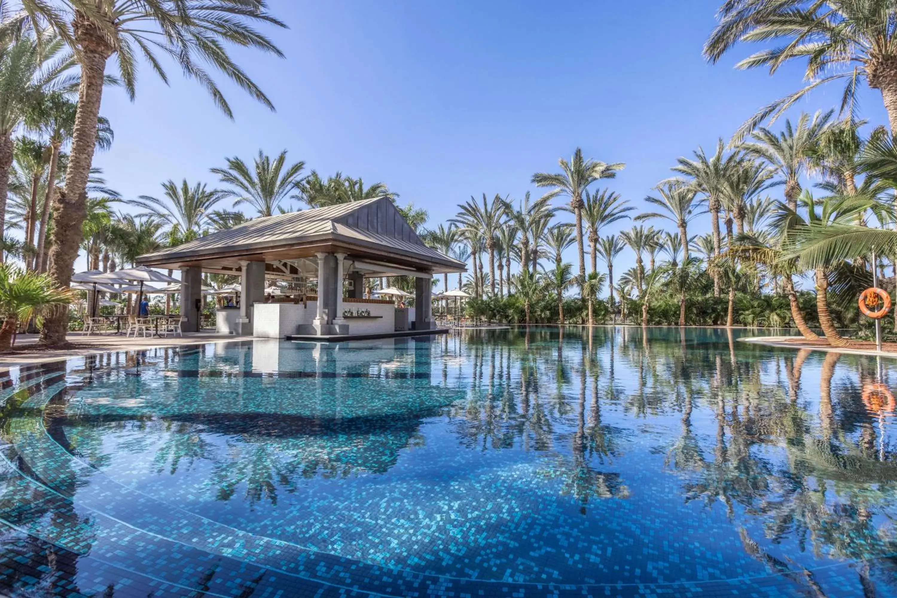 Pool view in Unique Club at Lopesan Costa Meloneras Resort Pool view in Unique Club at Lopesan Costa Meloneras Resort