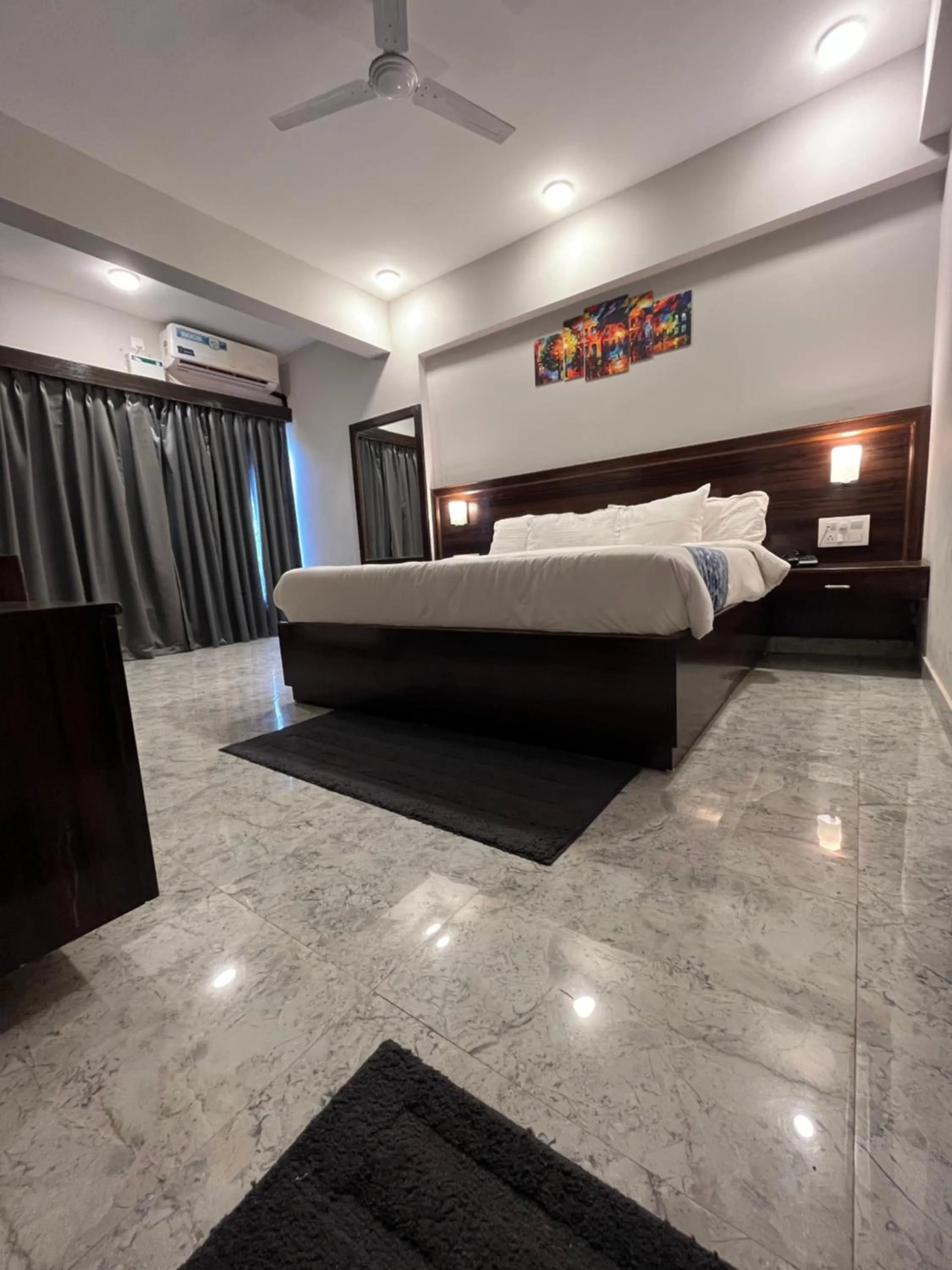 Bed, Seating Area in The Terra Hotel North Goa