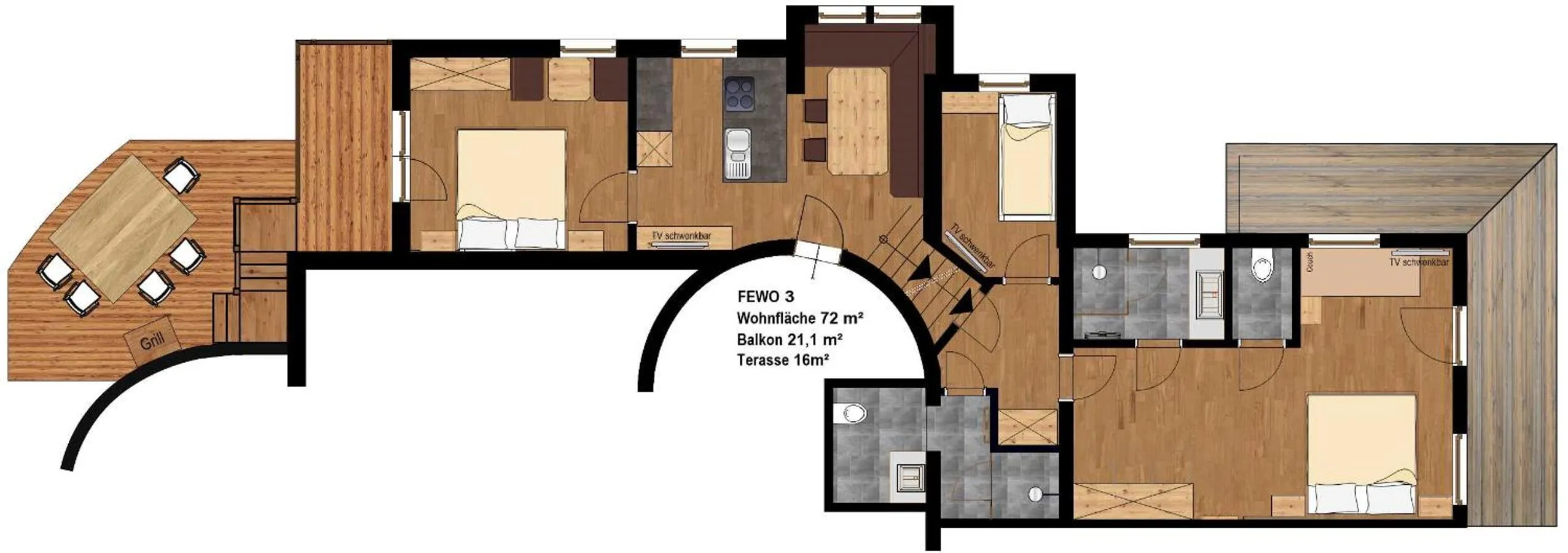 Floor plan in Ferienhof Ausserbrente