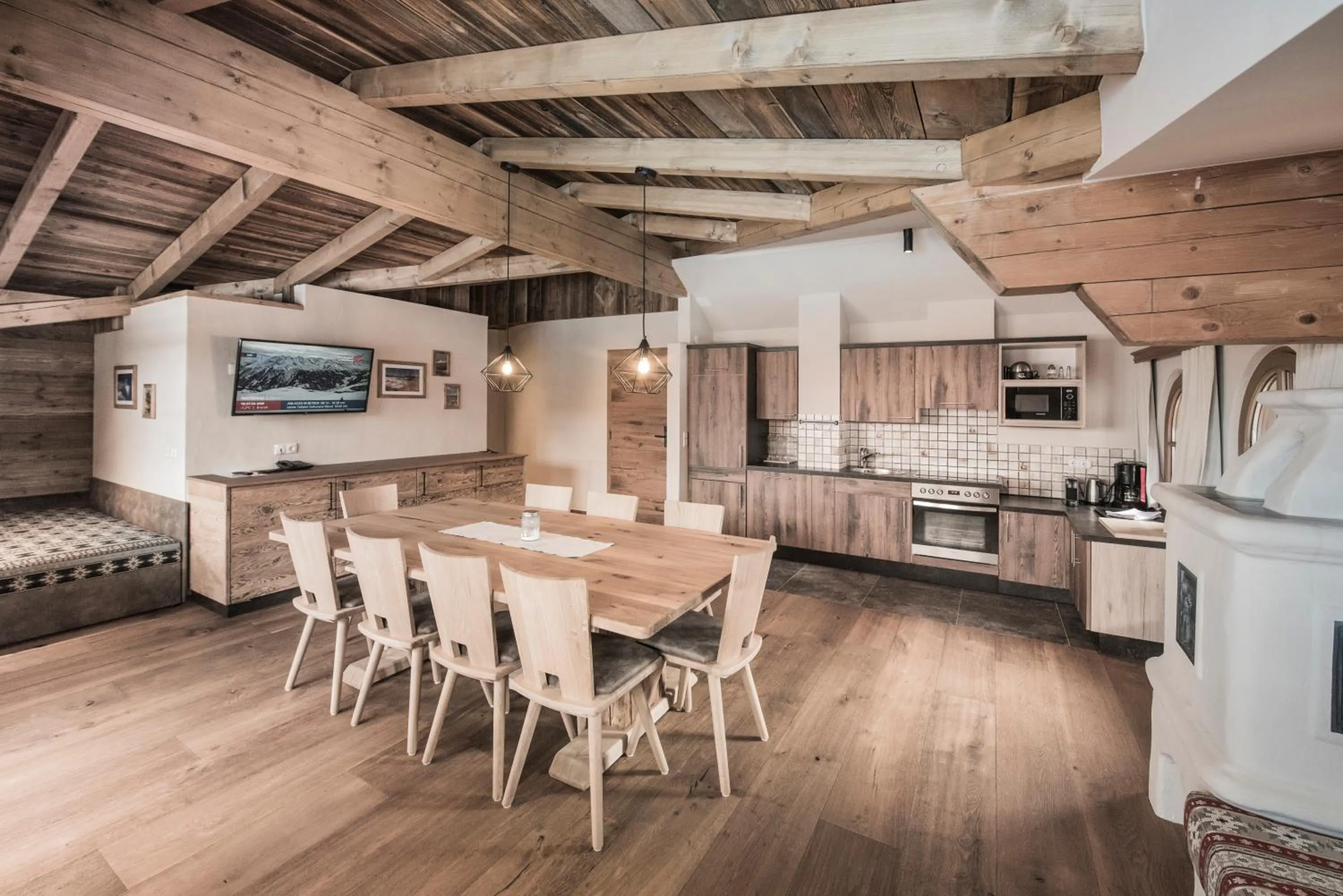 Kitchen or kitchenette in Ferienhof Ausserbrente